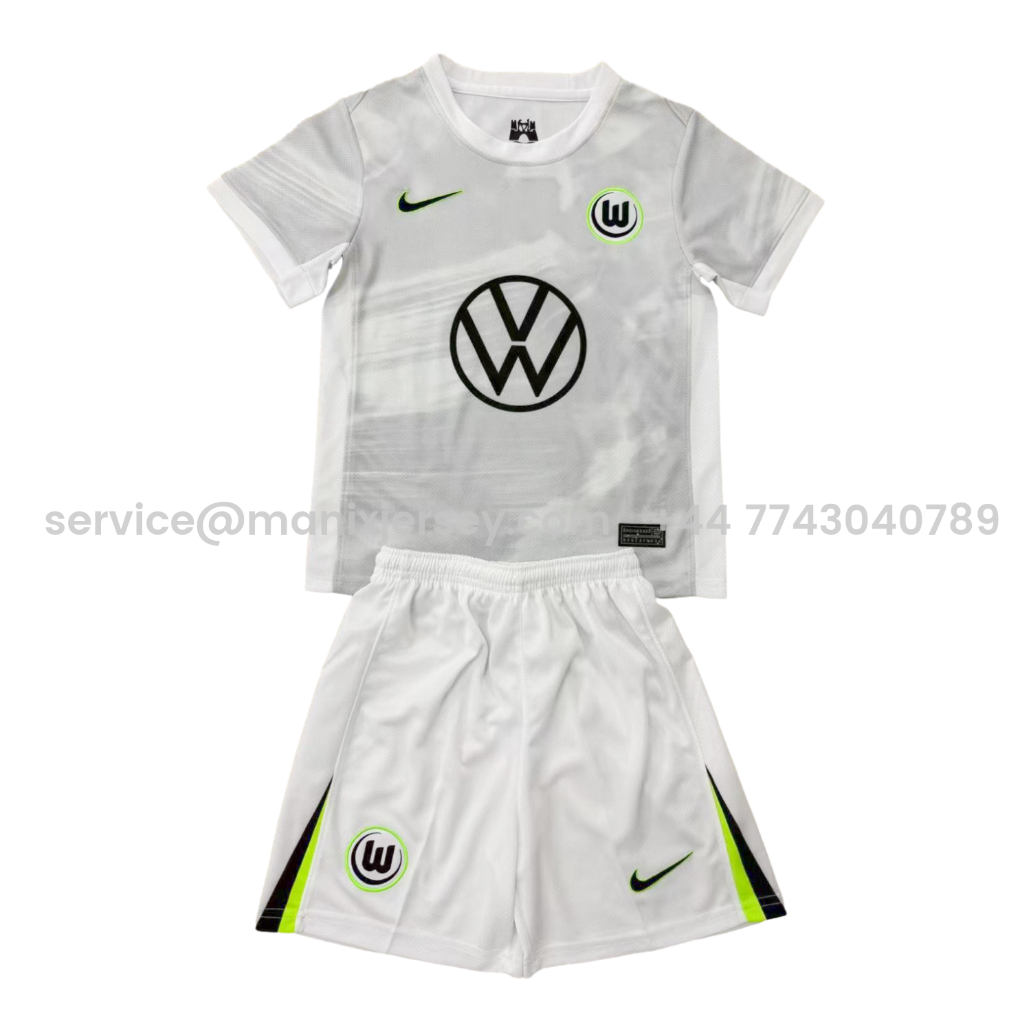 ManixJersey.com | Wolfsburg 25-26 Away Men's Adult Jersey Set - Fans Version -Customize Name, Number and Patch | Worldwide Shipping