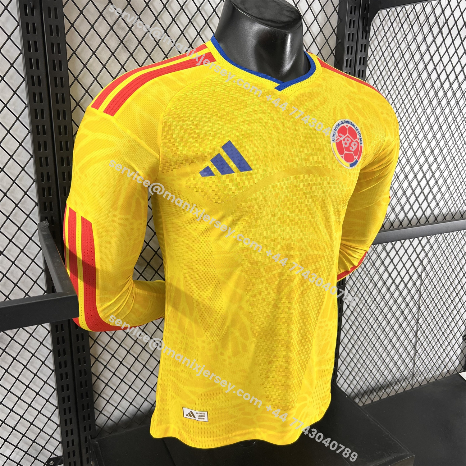 ManixJersey.com | Colombia 2026 Home Long Sleeves Jersey (Leaked Version) - Player Version -Customize Name, Number and Patch | Worldwide Shipping