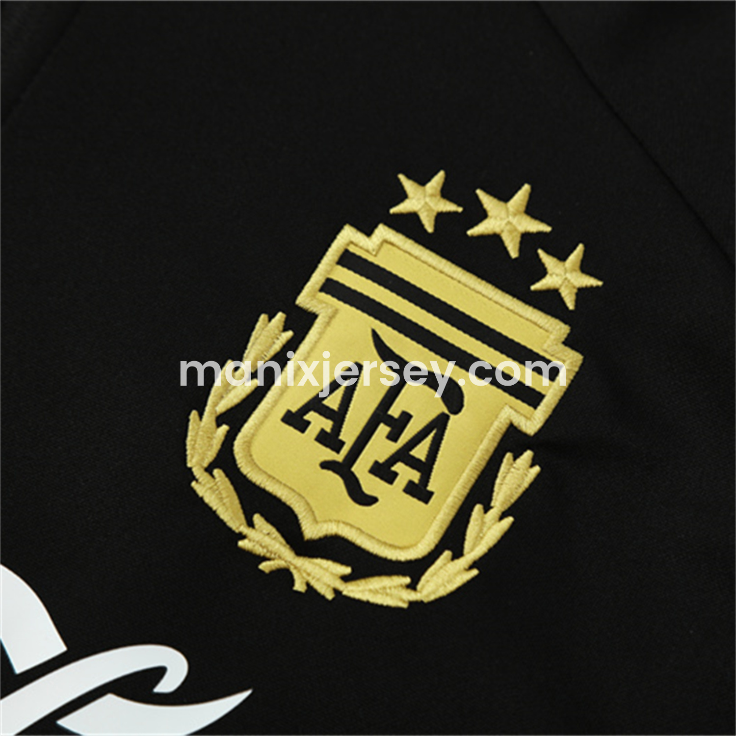 ManixJersey.com | Argentina 25-26 Kid Long Sleeves Training Set - Black Top & Black Pants -Customize Name, Number and Patch | Worldwide Shipping