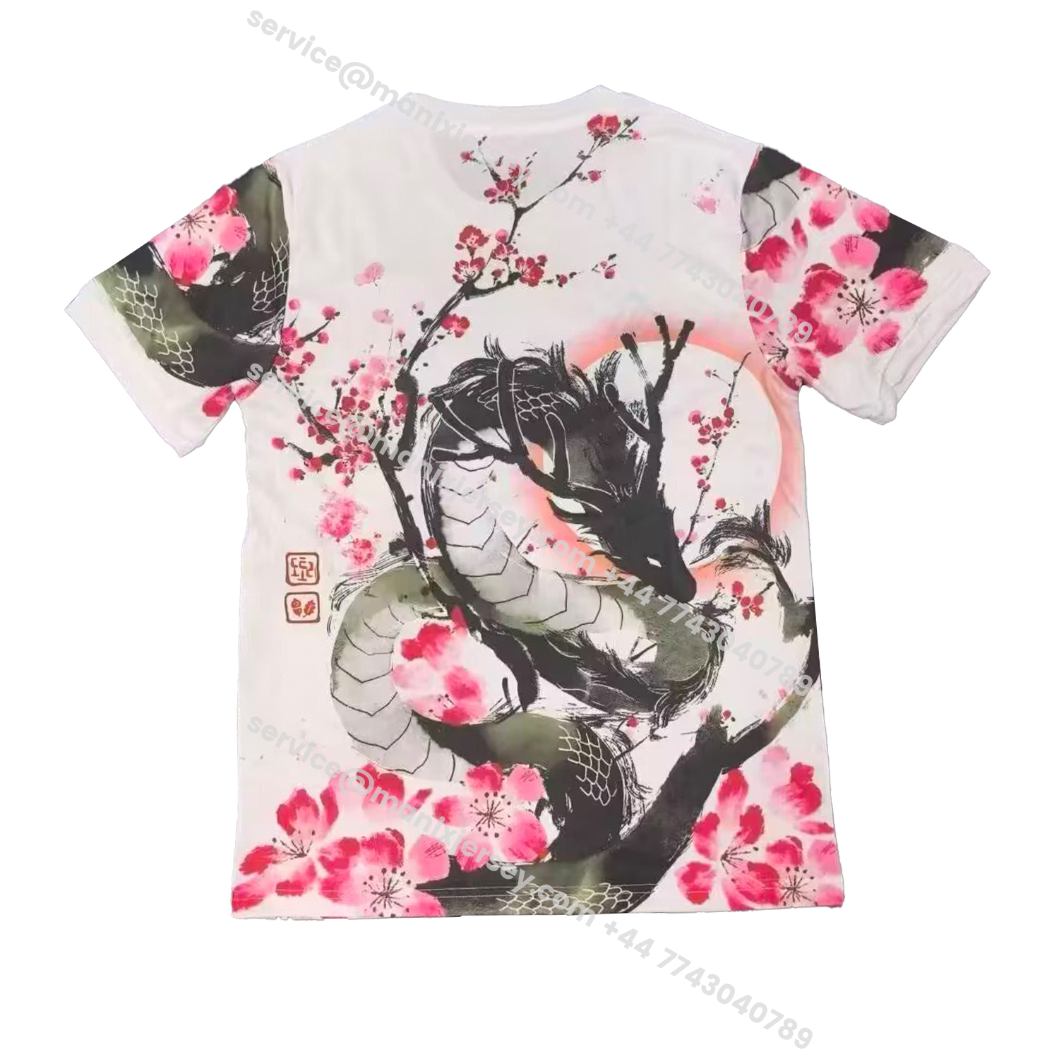 ManixJersey.com | Japan 25-26 Cherry Blossom Ink Painting Black Dragon Special Jersey - Fans Version -Customize Name, Number and Patch | Worldwide Shipping