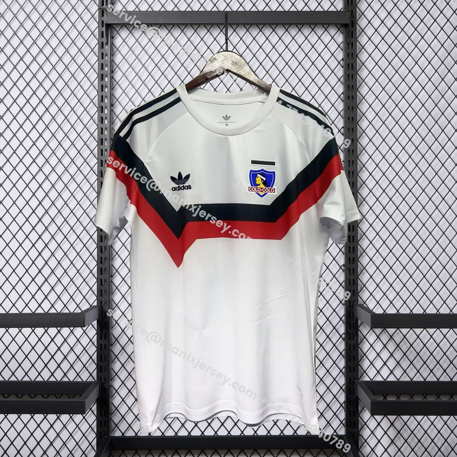 ManixJersey.com | Colo Colo 25-26 Retro Style White Jersey - Fans Version -Customize Name, Number and Patch | Worldwide Shipping