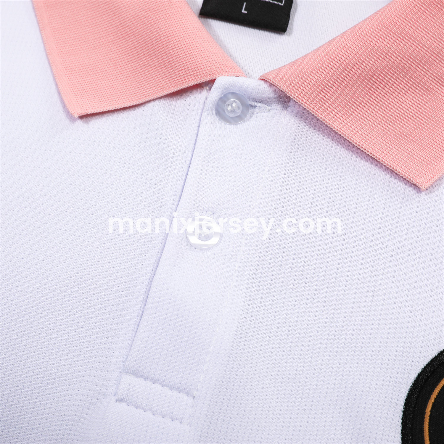 ManixJersey.com | Paris Saint-Germain PSG 25-26 POLO Short-Sleeve Training Set - White Top and Black Pants -Customize Name, Number and Patch | Worldwide Shipping