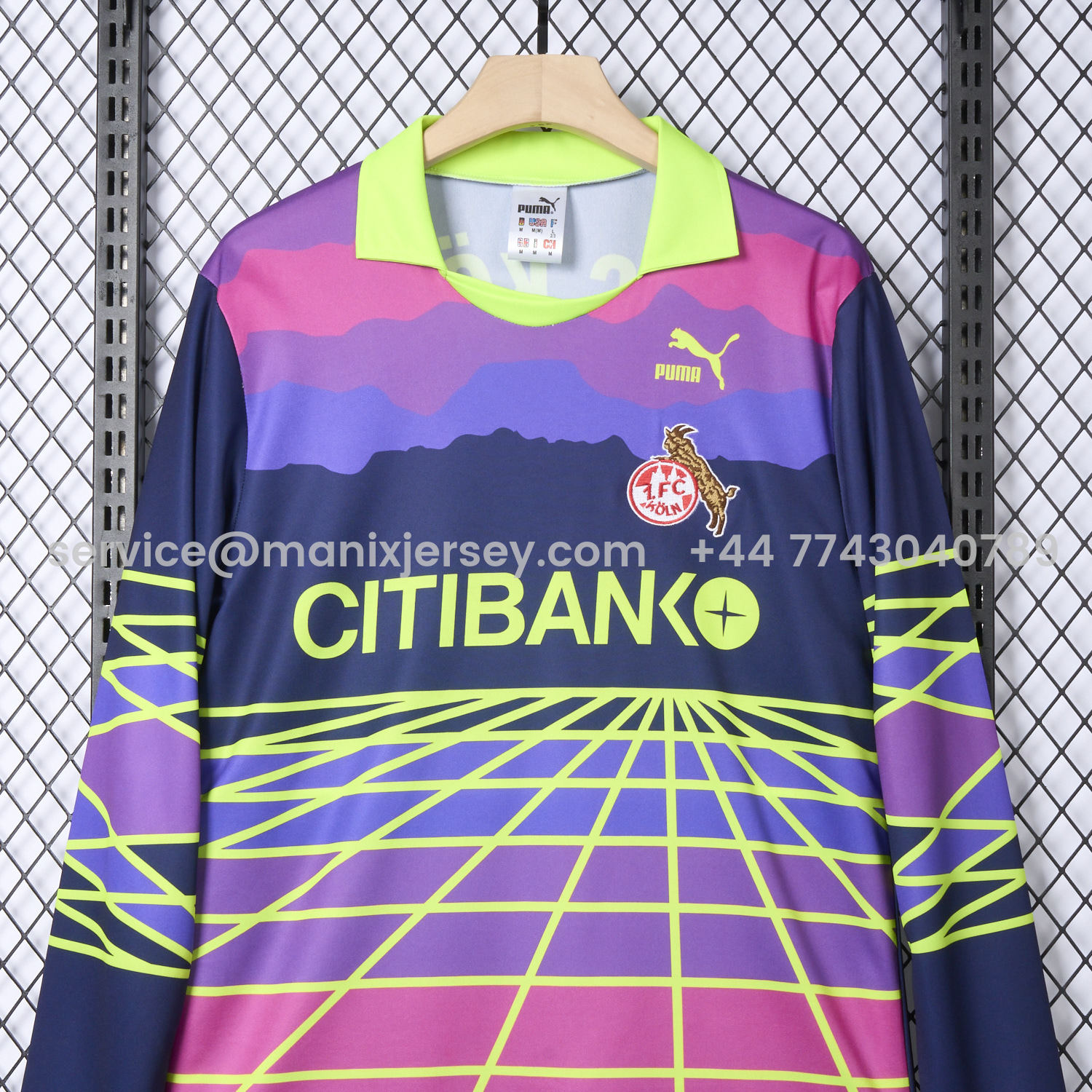 ManixJersey.com | Retro K-O-L-N 1991-92 Goalkeeper Long Sleeve Jersey -Customize Name, Number and Patch | Worldwide Shipping