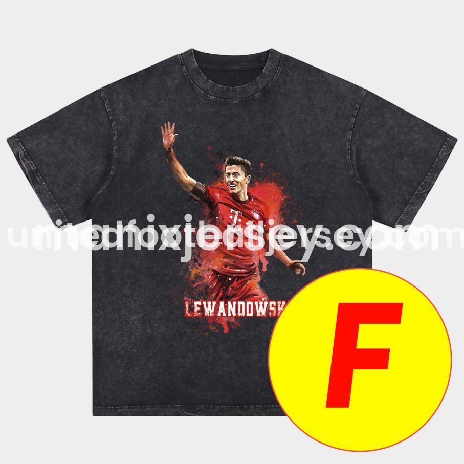 ManixJersey.com | Bayern Munich 125th Legendary Players Oversized Washed T-Shirt -Customize Name, Number and Patch | Worldwide Shipping