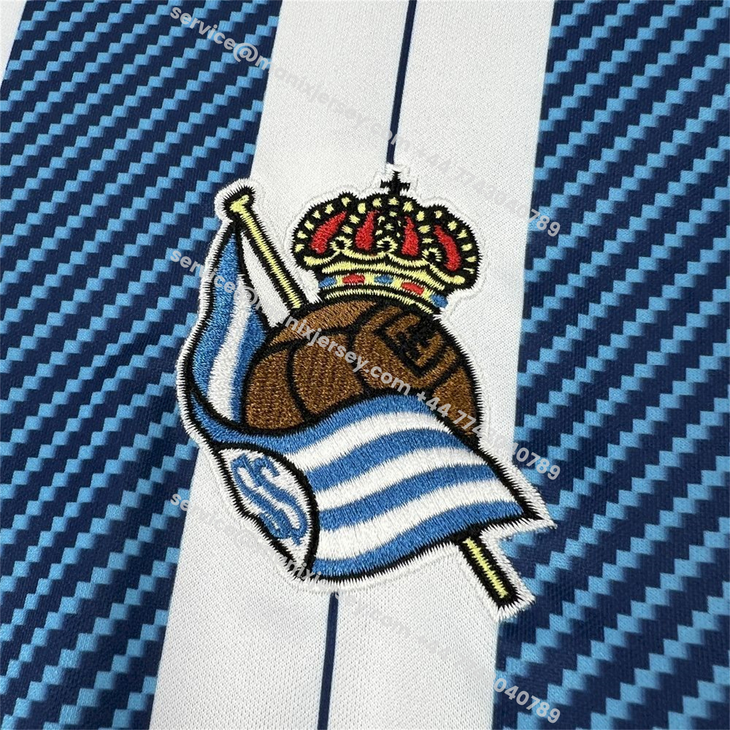 ManixJersey.com | Real Sociedad 25-26 Home Blue And White Jersey - Fans Version -Customize Name, Number and Patch | Worldwide Shipping