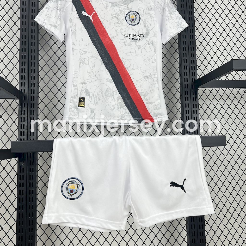 ManixJersey.com | Manchester City 25-26 Away Kids Kit -Customize Name, Number and Patch | Worldwide Shipping