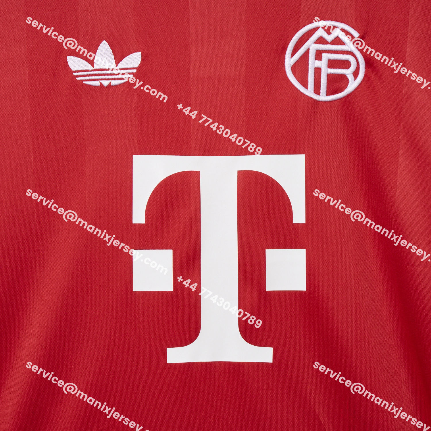 ManixJersey.com | Bayern Munich 25-26 Red Trefoil Goalkeeper Jersey - Fans Version -Customize Name, Number and Patch | Worldwide Shipping