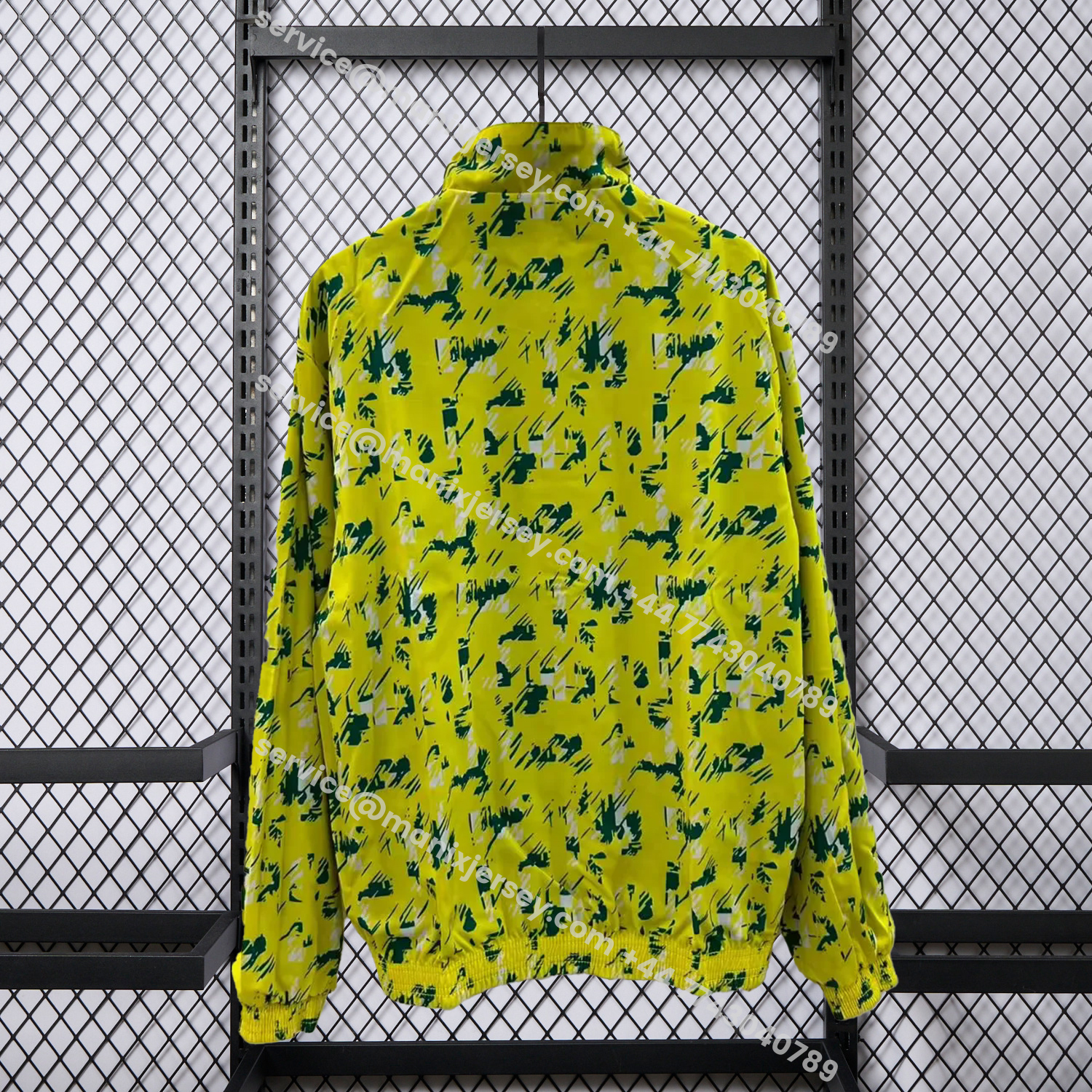 ManixJersey.com | Real Betis 25-26 Double Sided Reversible Windbreaker - Green & Yellow -Customize Name, Number and Patch | Worldwide Shipping