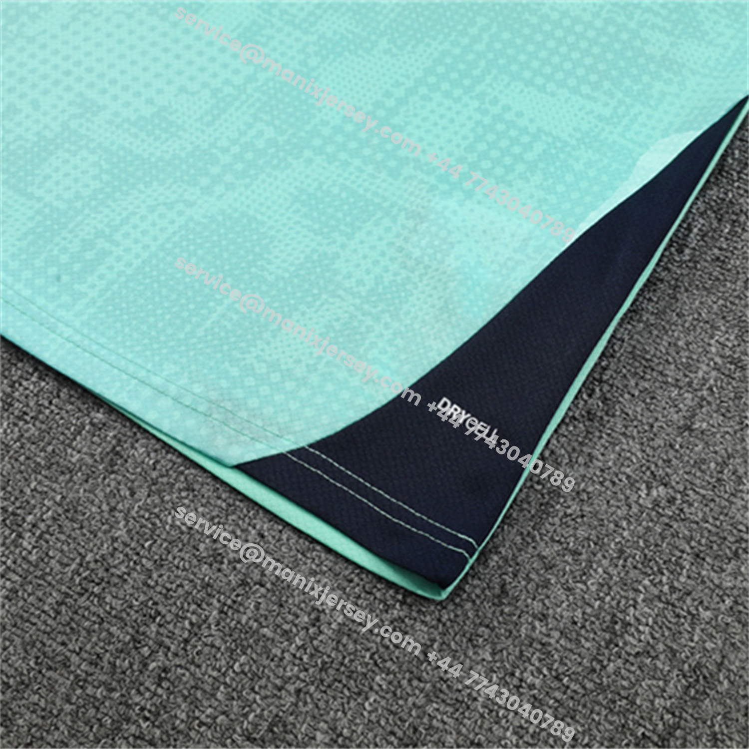 ManixJersey.com | Marseille 25-26 Short-Sleeve Training Set - Nattierblue Top & Deep Blue Pants -Customize Name, Number and Patch | Worldwide Shipping