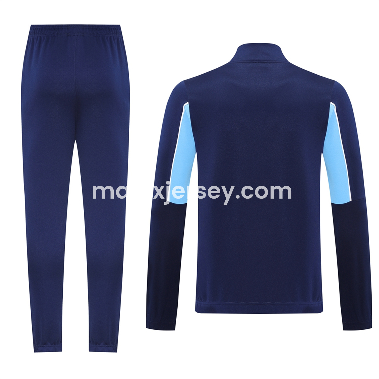 ManixJersey.com | Marseille 25-26 Jacket Training Tracksuit - Deep Blue Jackets & Pants -Customize Name, Number and Patch | Worldwide Shipping