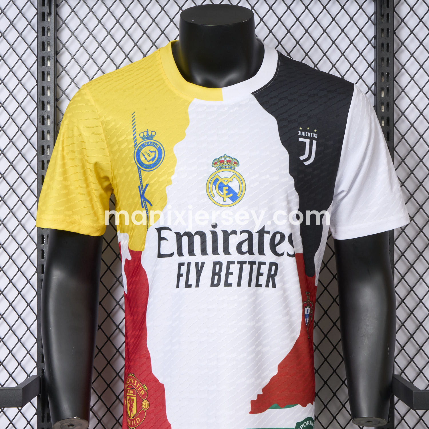 ManixJersey.com | Cristiano Ronaldo Career Commemorative Jersey Real Madrid Manchester United Juventus Portugal Al Nassr Sporting CP - Player Version -Customize Name, Number and Patch | Worldwide Shipping