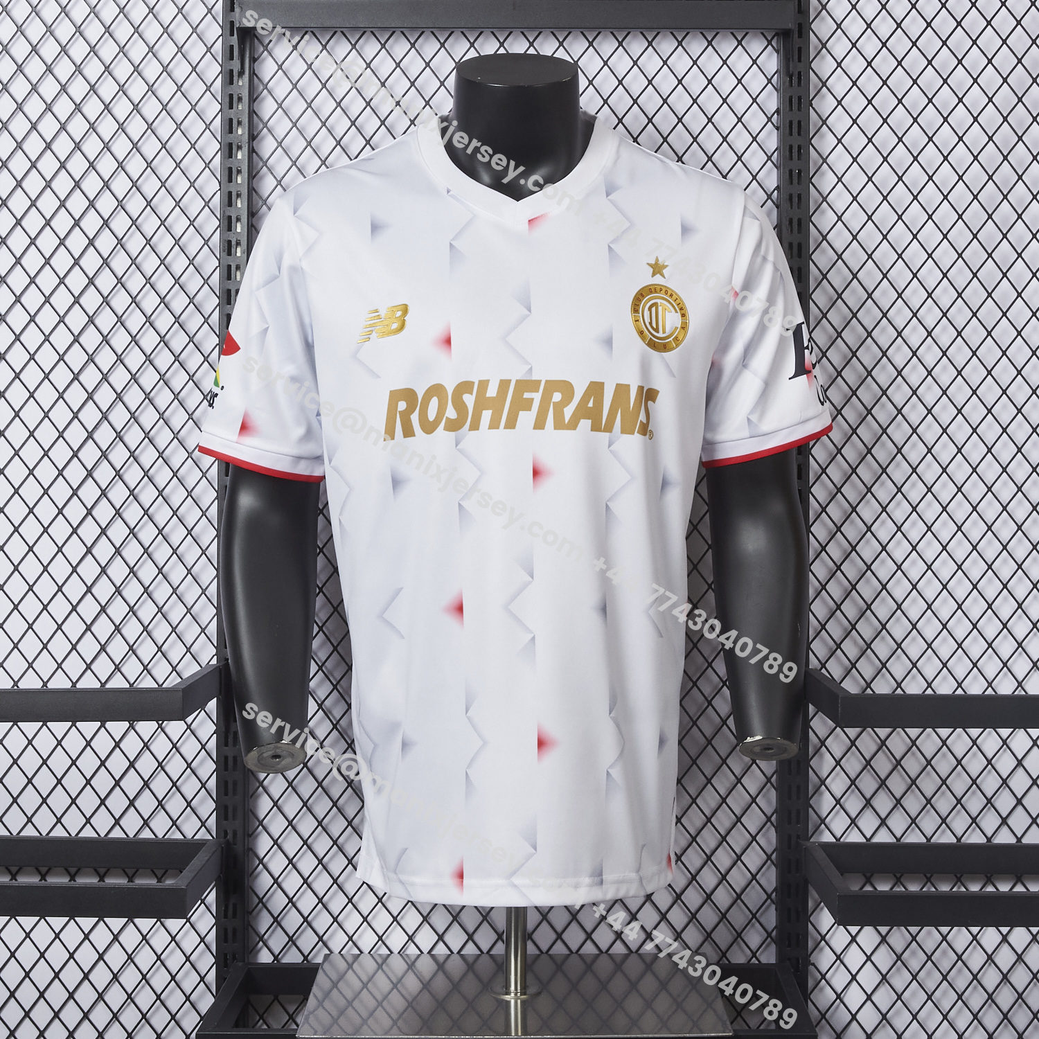 ManixJersey.com | Toluca 25-26 Away White Jersey - Player Version -Customize Name, Number and Patch | Worldwide Shipping