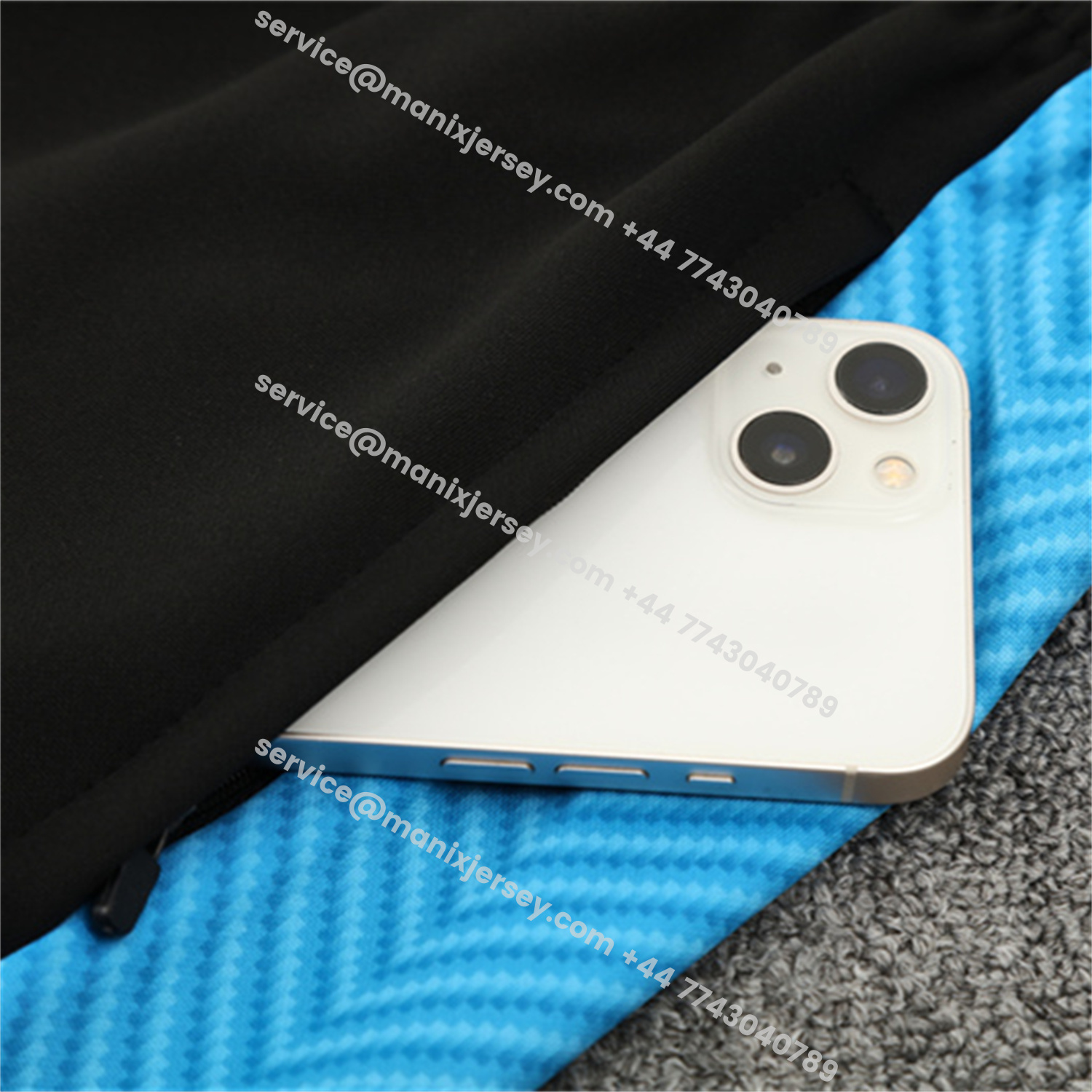 ManixJersey.com | Napoli 25-26 Kids Long Sleeve Training Set - Blue Mecha Top & Black Pants -Customize Name, Number and Patch | Worldwide Shipping