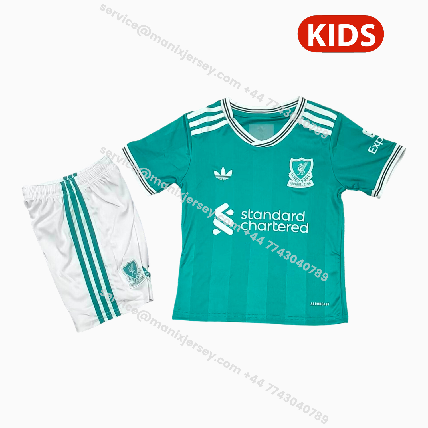 ManixJersey.com | Liver.pool 25-26 Third Green Kids Kit -Customize Name, Number and Patch | Worldwide Shipping