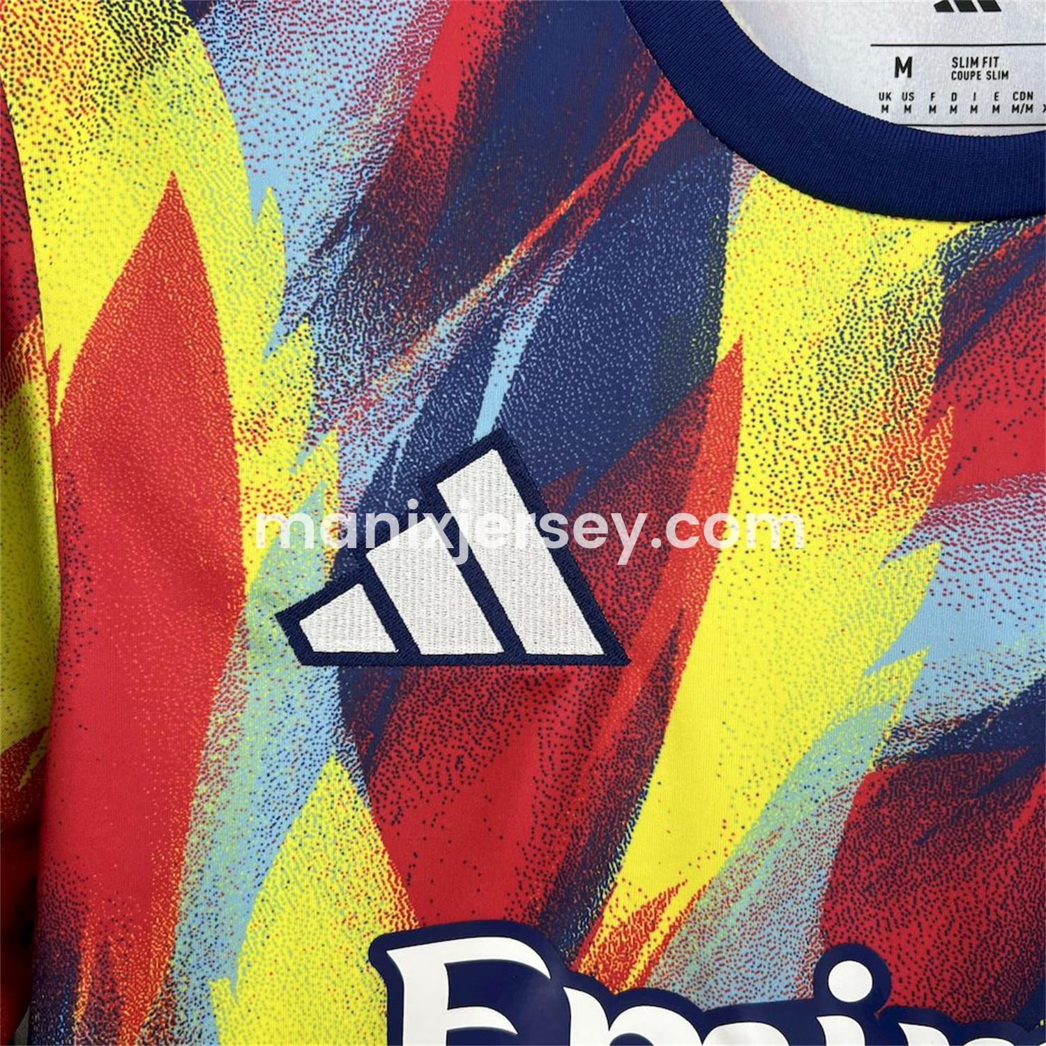 ManixJersey.com | Arsenal 25-26 Colorful Flame Graffiti Pre-match Training Jersey - Fans Version -Customize Name, Number and Patch | Worldwide Shipping