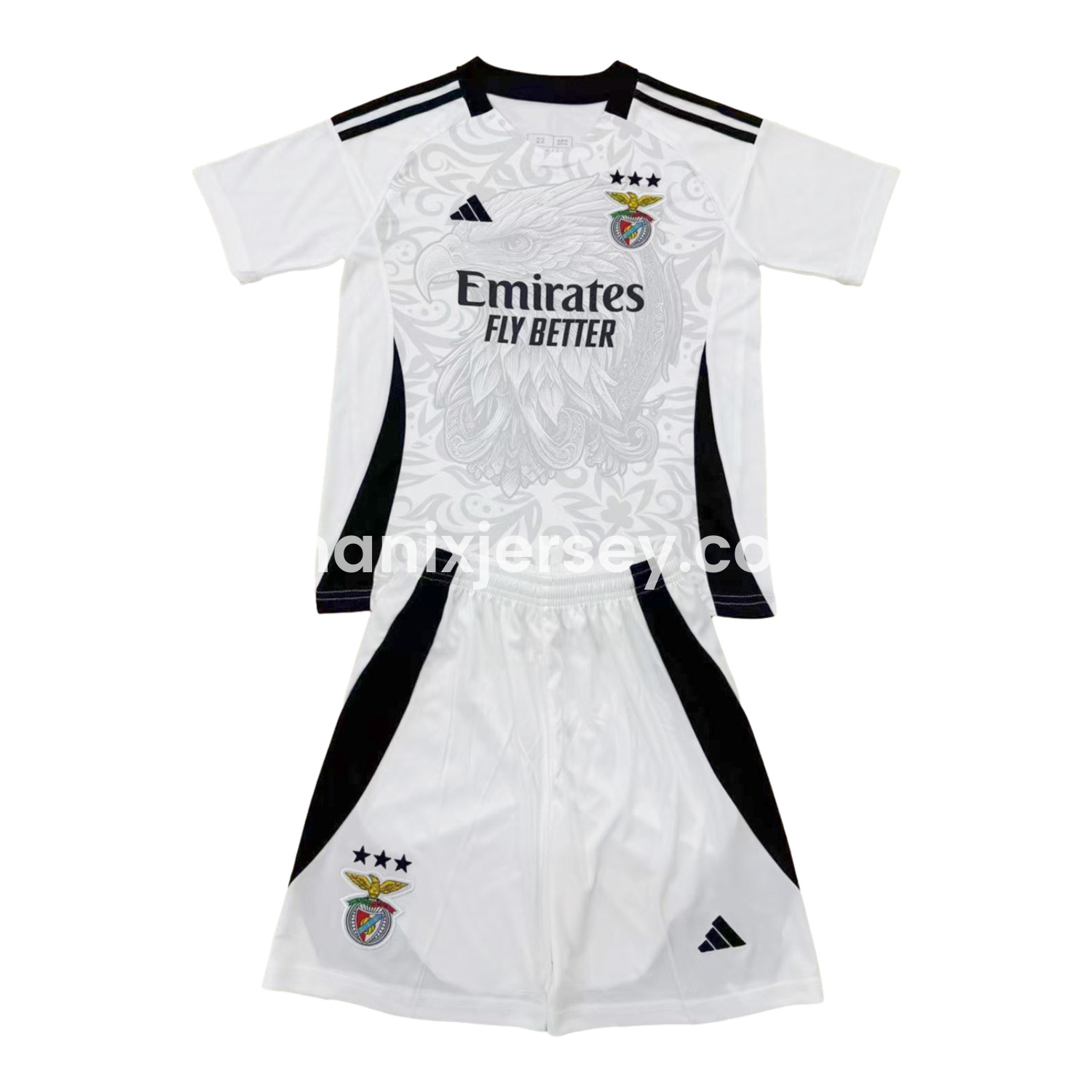 ManixJersey.com | Benfica 24-25 White Special Edition Kids Kit -Customize Name, Number and Patch | Worldwide Shipping