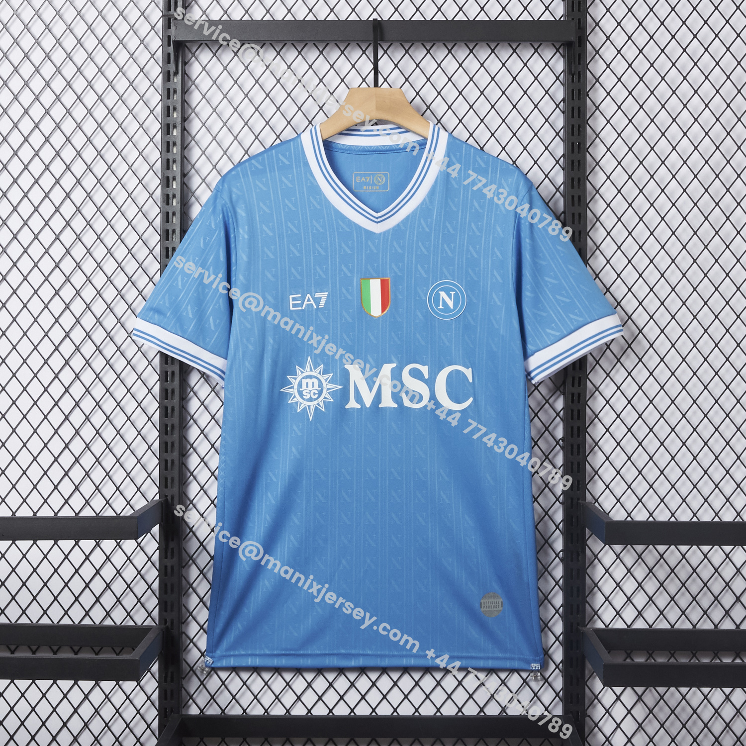 ManixJersey.com | Napoli 25-26 European Home Blue Jersey - Fans Version -Customize Name, Number and Patch | Worldwide Shipping