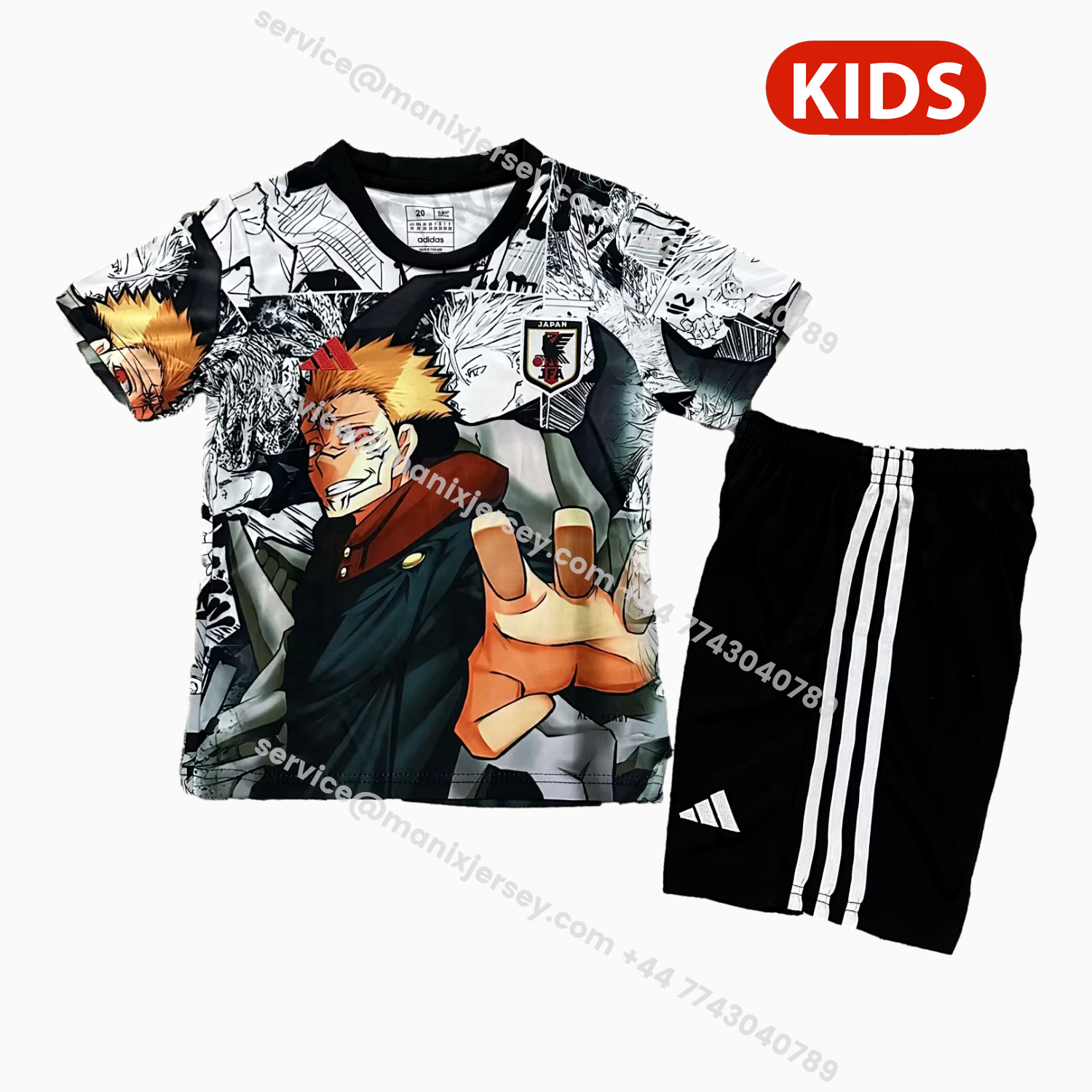 ManixJersey.com | Japan 2024 Jujutsu Kaisen Itadori Yuji Special Edition Kids Kit -Customize Name, Number and Patch | Worldwide Shipping