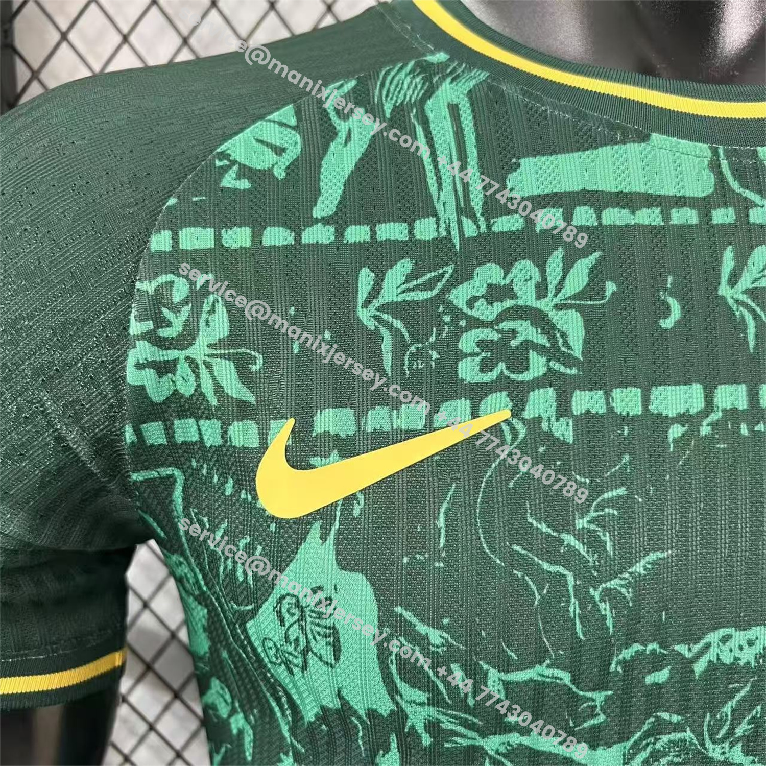 ManixJersey.com | Brazil 25-26 Green Leaves Jersey - Player Version -Customize Name, Number and Patch | Worldwide Shipping