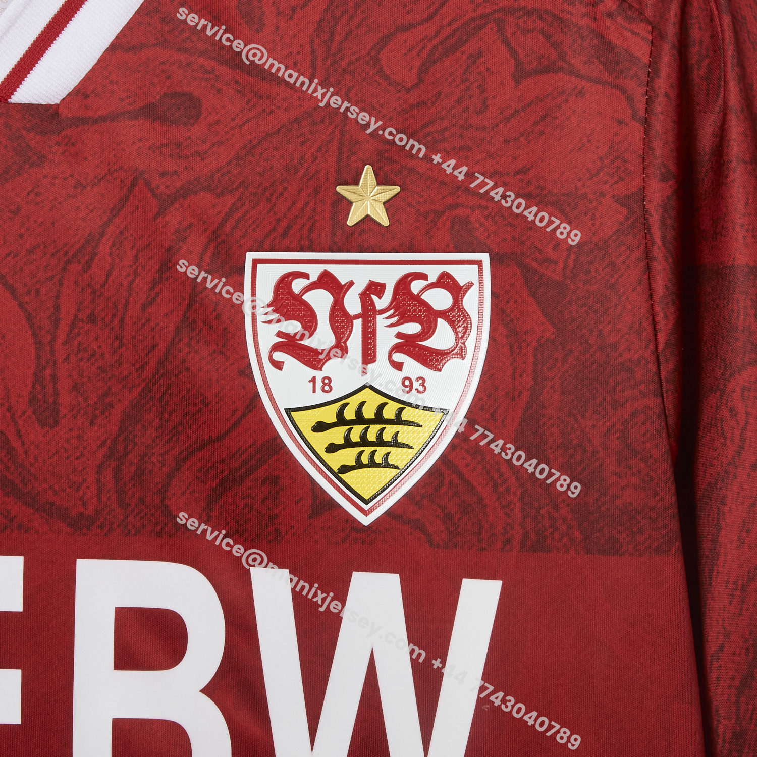 ManixJersey.com | VfB Stuttgart 25-26 Away Red Jersey - Fans Version -Customize Name, Number and Patch | Worldwide Shipping