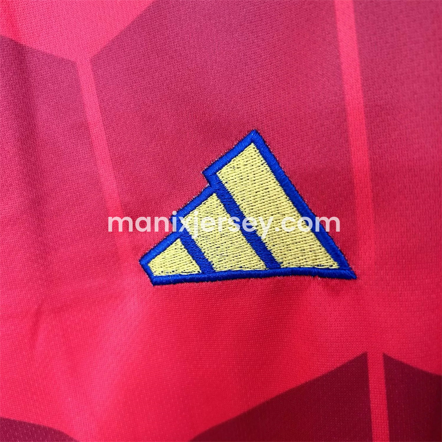 ManixJersey.com | Spain 25-26 Red and Blue Throwback Style Jersey - Fans Version -Customize Name, Number and Patch | Worldwide Shipping