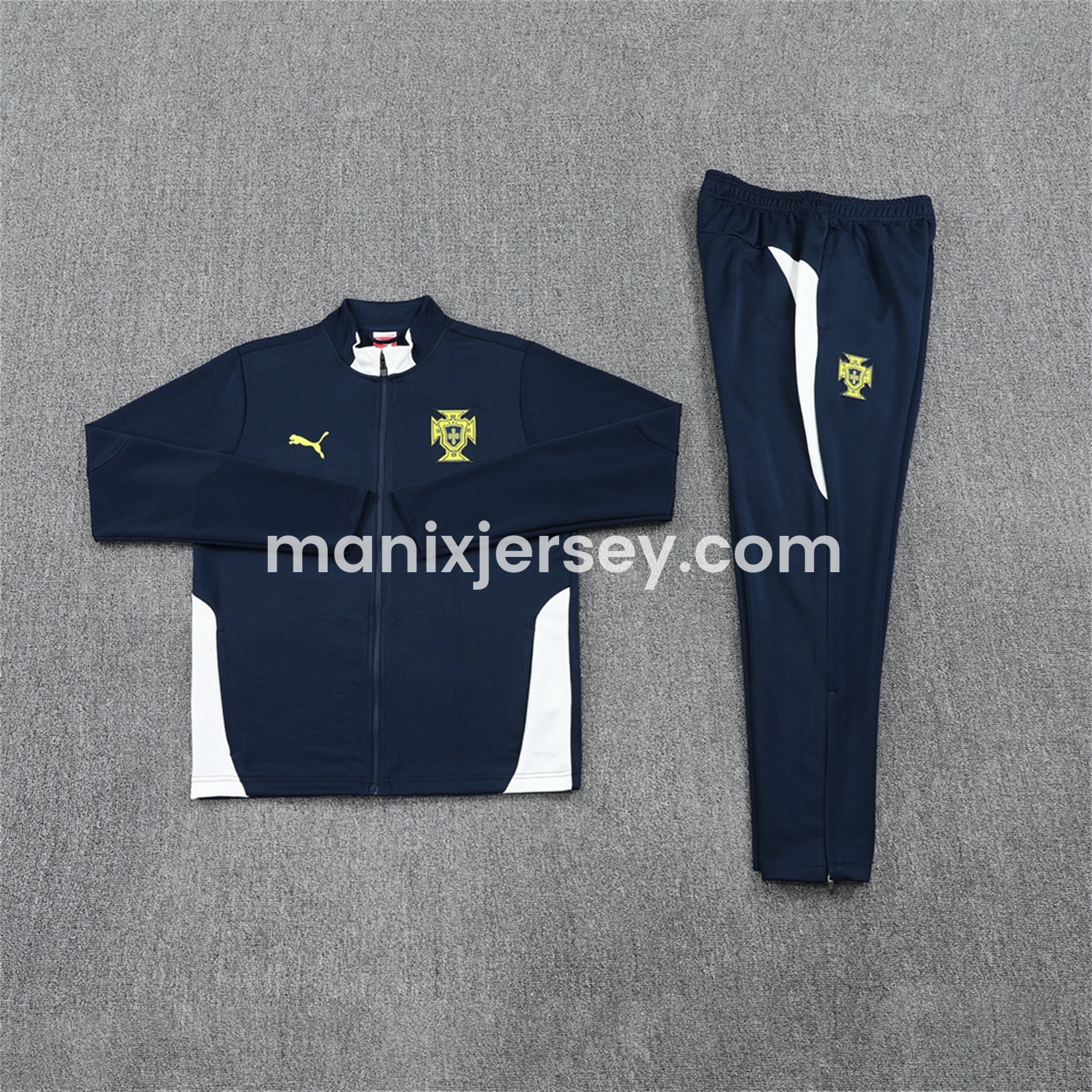 ManixJersey.com | Portugal 25-26 Jacket Training Tracksuit - Deep Blue Jackets and Pants -Customize Name, Number and Patch | Worldwide Shipping