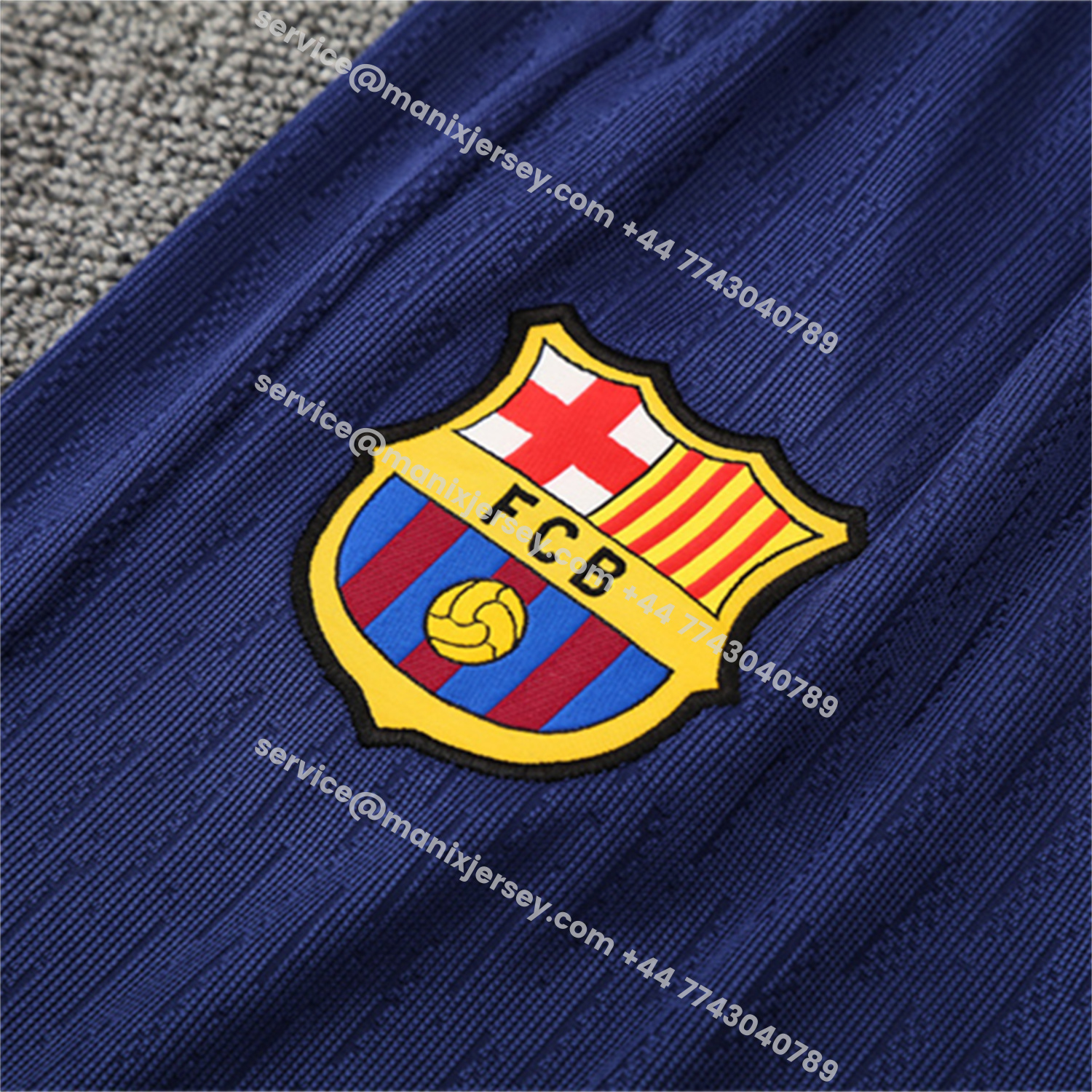 ManixJersey.com | Barcelona 25-26 Long Sleeve Training Set - Royal Blue Top Yellow Sponsor & Royal Blue Pants -Customize Name, Number and Patch | Worldwide Shipping
