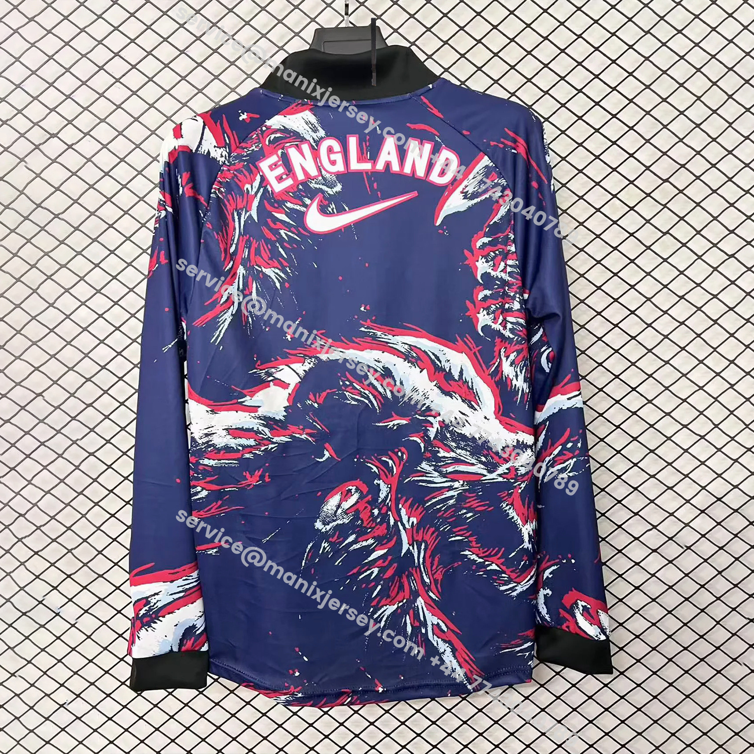 ManixJersey.com | England 2026 Hollywood Special Long Sleeves Jersey - Fans Version -Customize Name, Number and Patch | Worldwide Shipping
