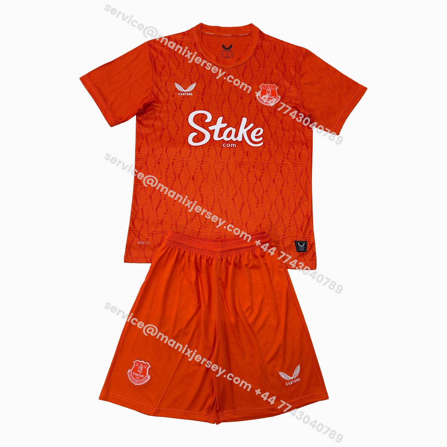 ManixJersey.com | Everton 25-26 Orange Goalkeeper Men's Adult Jersey Set - Fans Version -Customize Name, Number and Patch | Worldwide Shipping
