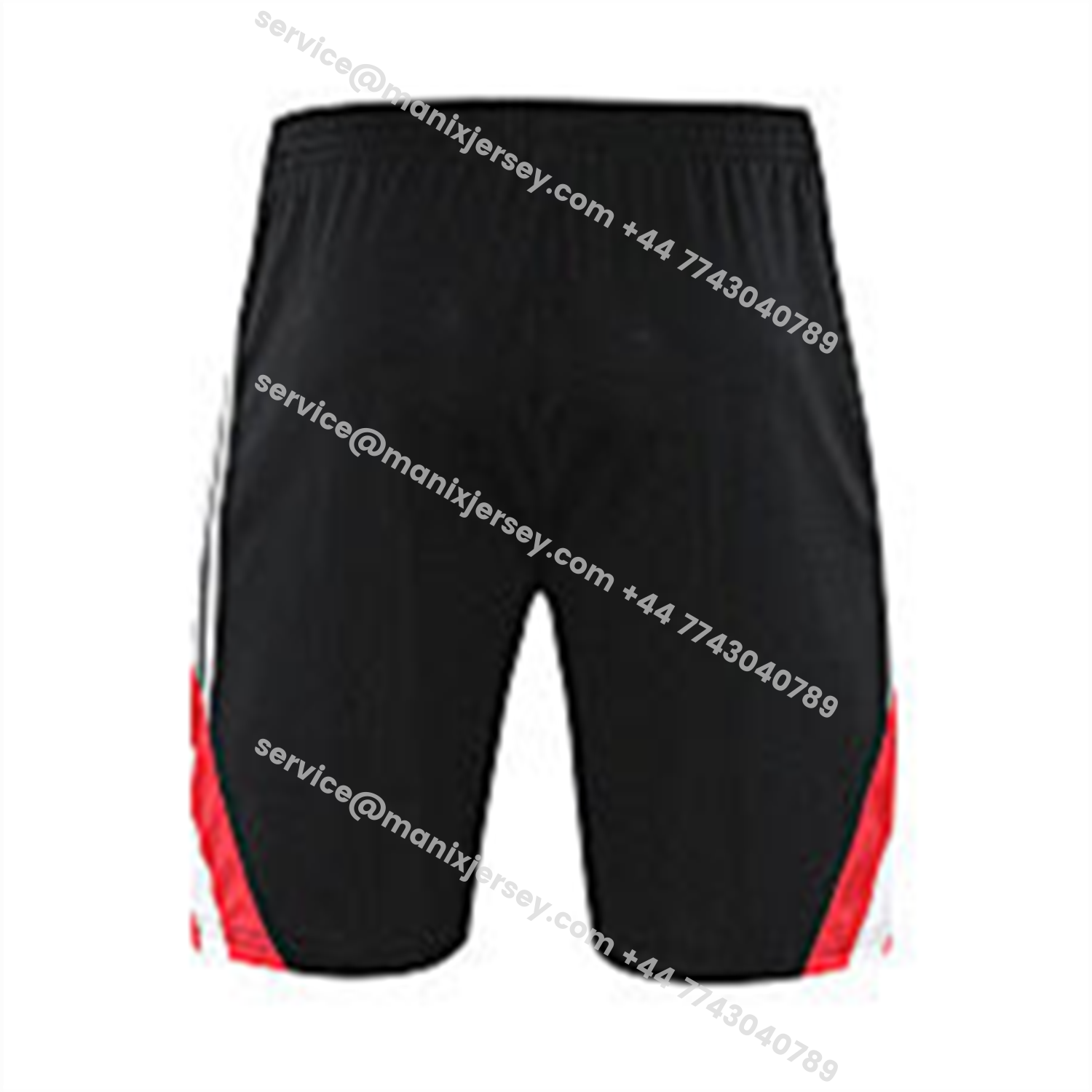 ManixJersey.com | Manchester United 25-26 Short-Sleeve Training Set - Red Devil Black Top & Black Shorts -Customize Name, Number and Patch | Worldwide Shipping