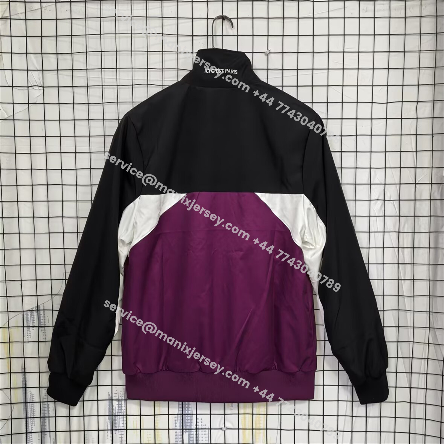 ManixJersey.com | Paris Saint-Germain PSG 25-26 Windbreaker Jacket - Purple And Black -Customize Name, Number and Patch | Worldwide Shipping