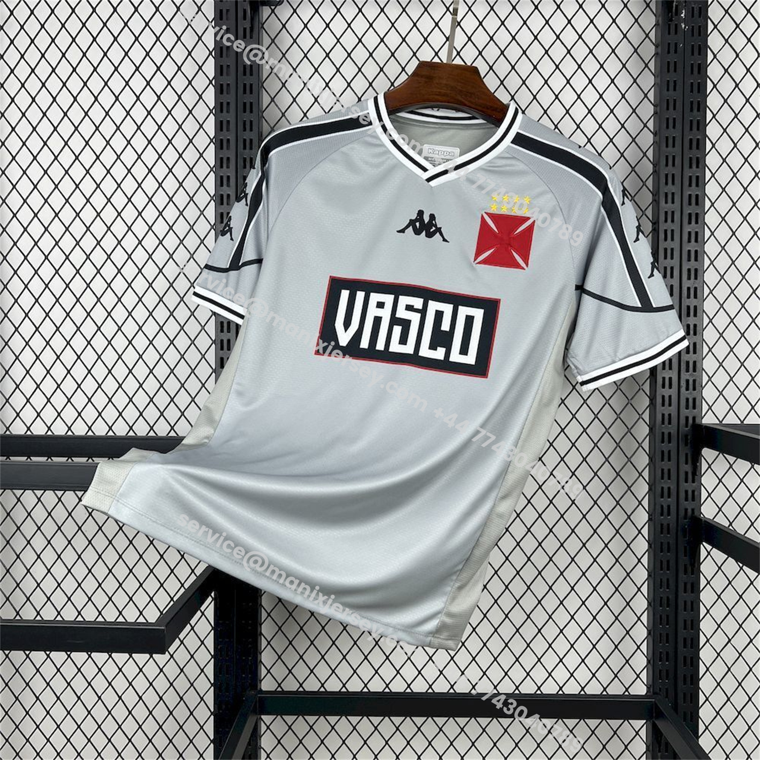 ManixJersey.com | Vasco da Gama 25-26 Grey Pre-Match Jersey - Fans Version -Customize Name, Number and Patch | Worldwide Shipping