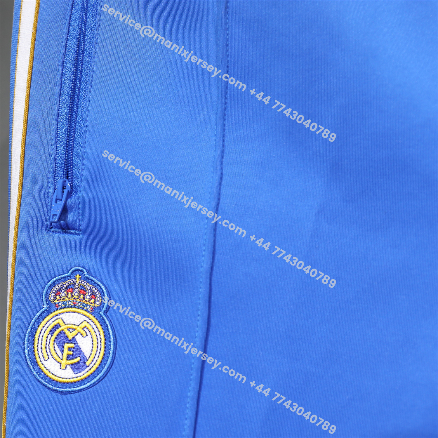 ManixJersey.com | Real Madrid 25-26 Pure Color Training Set - Blue Top and Blue Pants -Customize Name, Number and Patch | Worldwide Shipping
