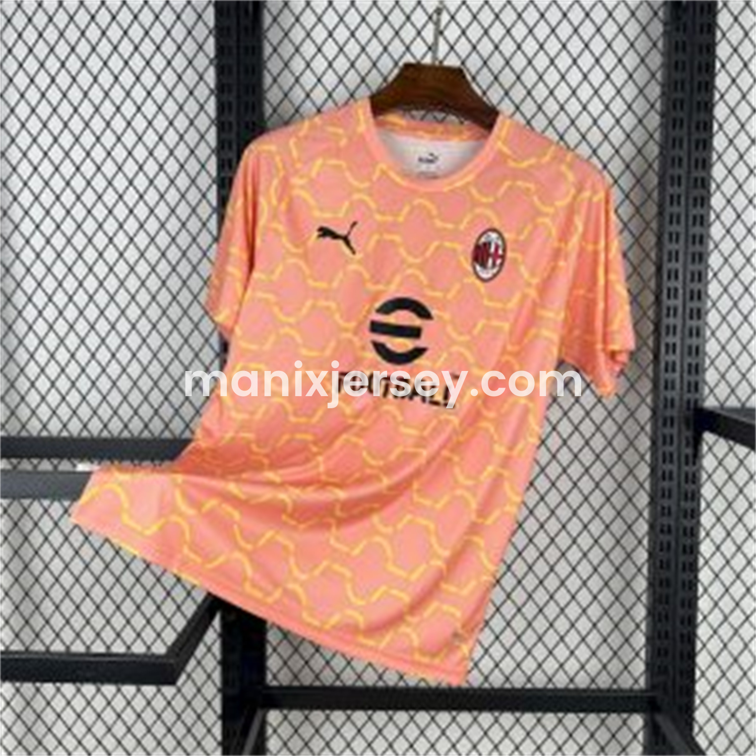 ManixJersey.com | AC Milan 25-26 Orange Training Jersey - Fans Version -Customize Name, Number and Patch | Worldwide Shipping