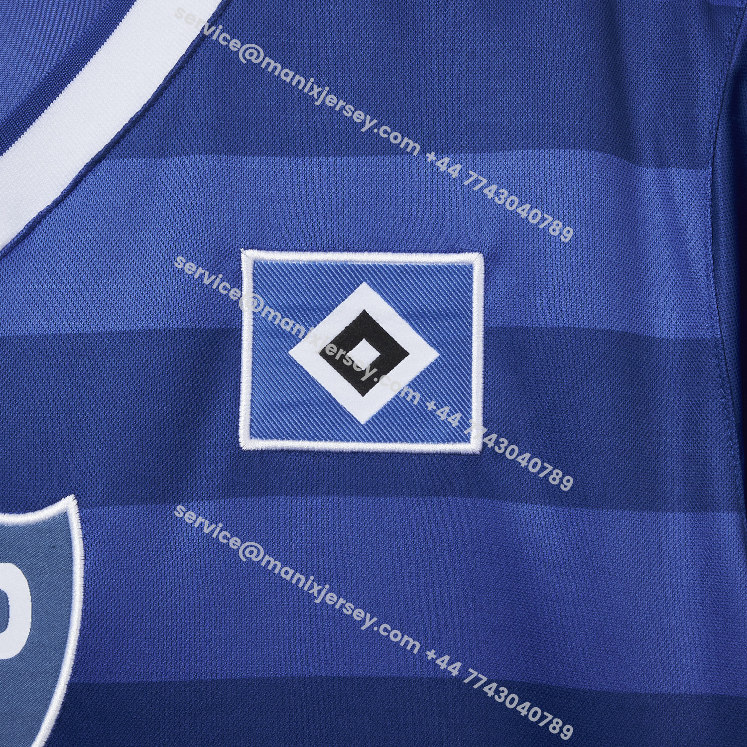 ManixJersey.com | Retro Hamburger SV 1986-87 Away Blue Jersey -Customize Name, Number and Patch | Worldwide Shipping