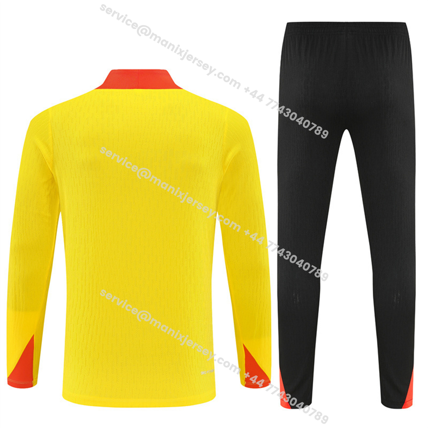 ManixJersey.com | Brazil 25-26 Long Sleeve Training Set - Player Version - Yellow Top and Black Pants -Customize Name, Number and Patch | Worldwide Shipping