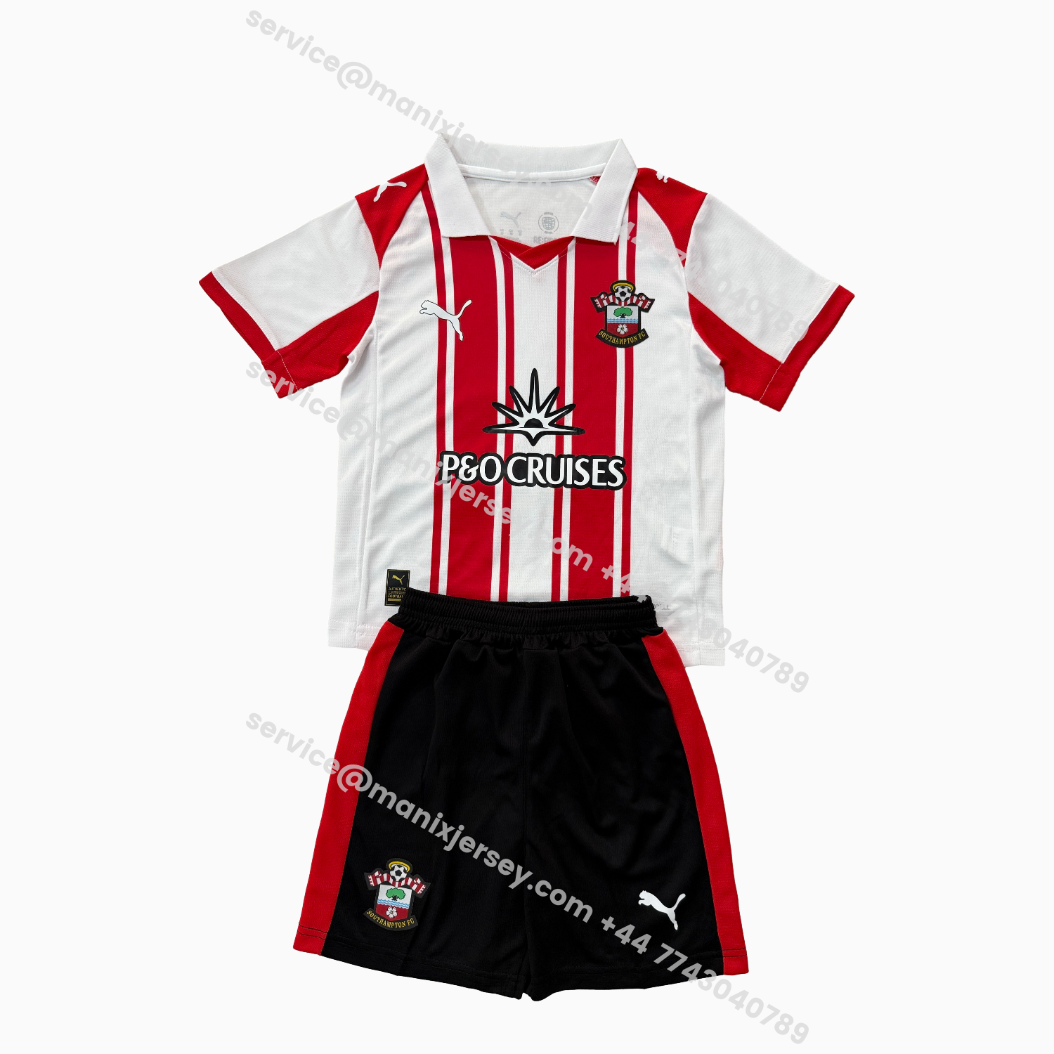 ManixJersey.com | Southampton 25-26 Home Kids Kit -Customize Name, Number and Patch | Worldwide Shipping
