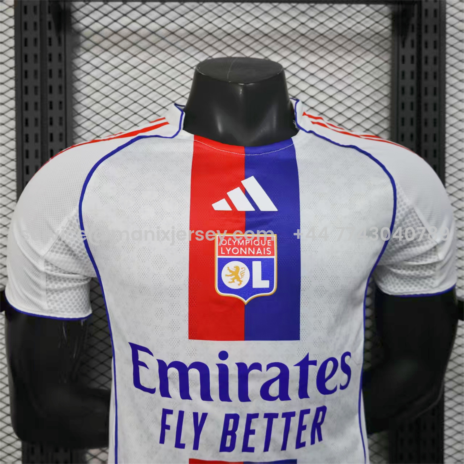 ManixJersey.com | Olympique Lyonnais Lyon 25-26 Home White Jersey - Player Version -Customize Name, Number and Patch | Worldwide Shipping