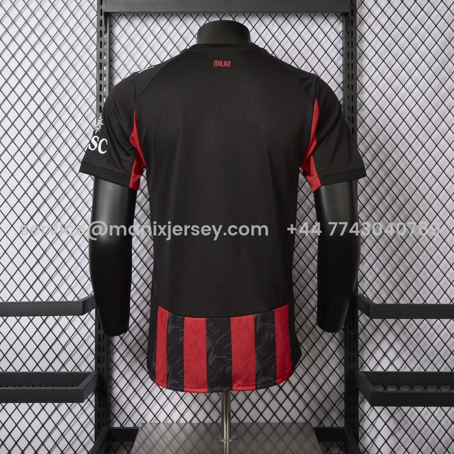 ManixJersey.com | AC Milan 25-26 Home Jersey - Player Version -Customize Name, Number and Patch | Worldwide Shipping