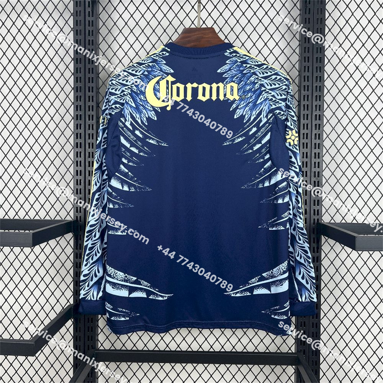 ManixJersey.com | Club América 25-26 Away Long Sleeves Jersey - Fans Version -Customize Name, Number and Patch | Worldwide Shipping