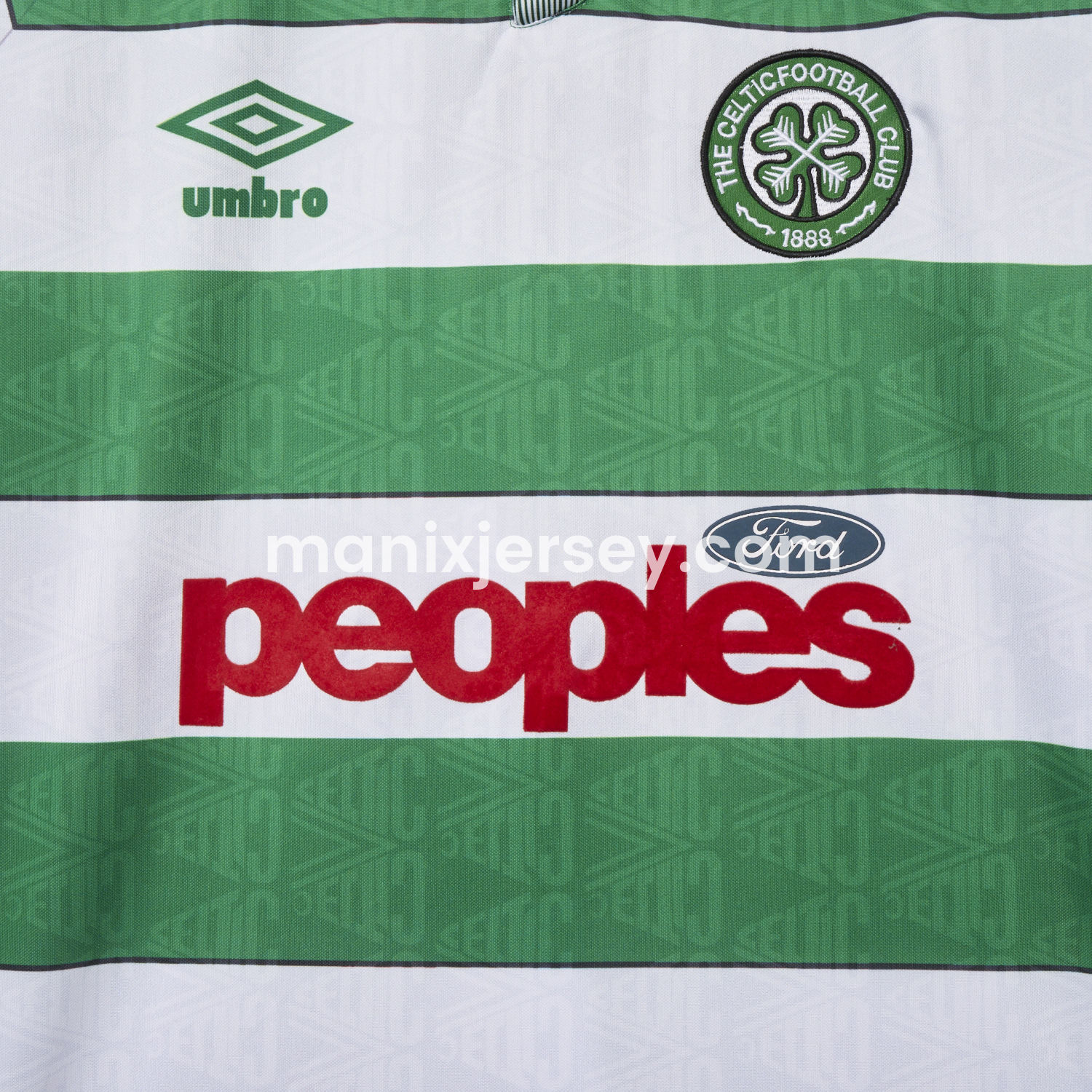 ManixJersey.com | Retro Celtic 1991-92 Home Jersey -Customize Name, Number and Patch | Worldwide Shipping