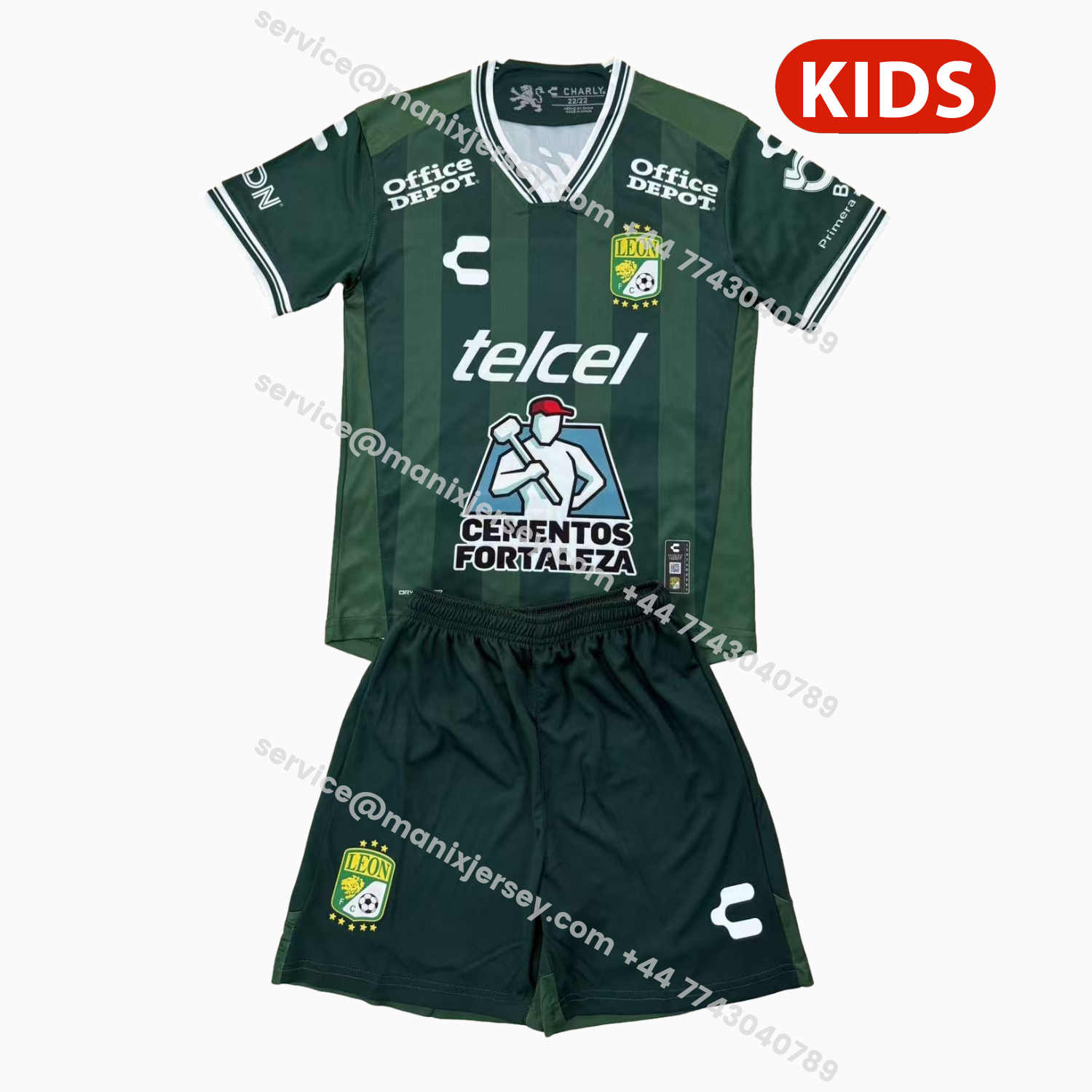 ManixJersey.com | Club León 25-26 Home Kids Kit -Customize Name, Number and Patch | Worldwide Shipping