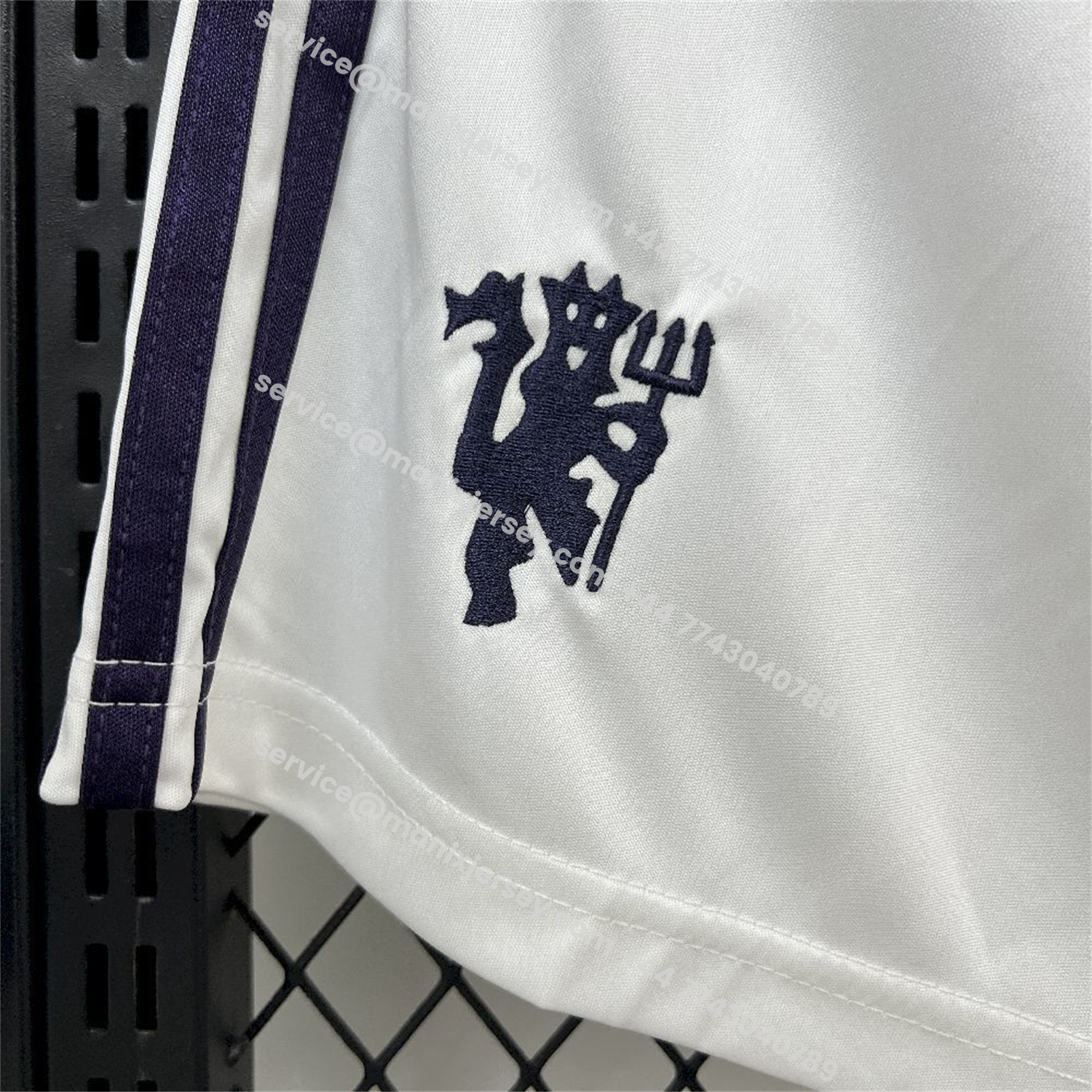 ManixJersey.com | Manchester United 25-26 Away White Shorts - Fans Version -Customize Name, Number and Patch | Worldwide Shipping