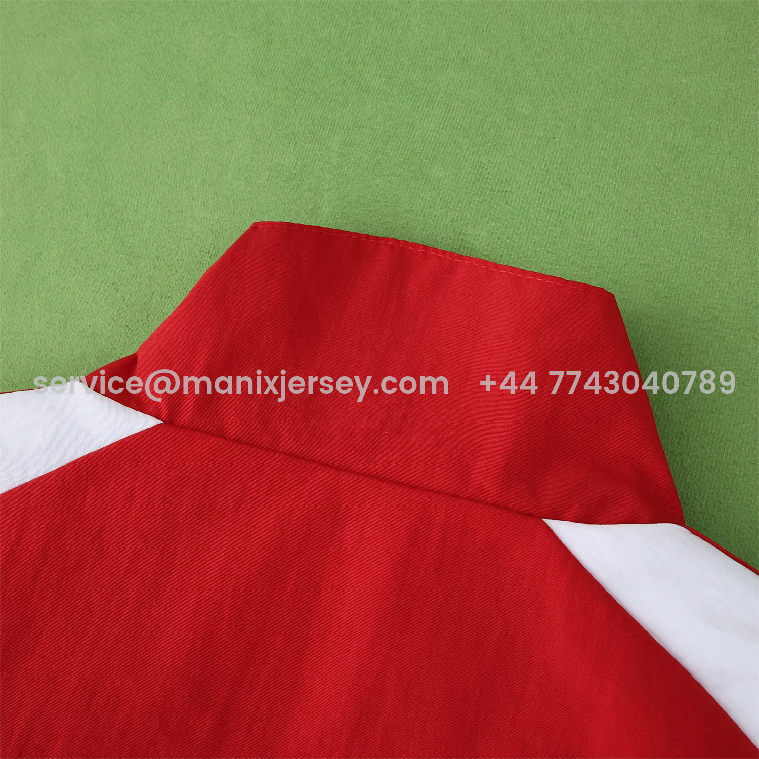 ManixJersey.com | Arsenal 25-26 Throwback Windbreaker Jacket - Red -Customize Name, Number and Patch | Worldwide Shipping