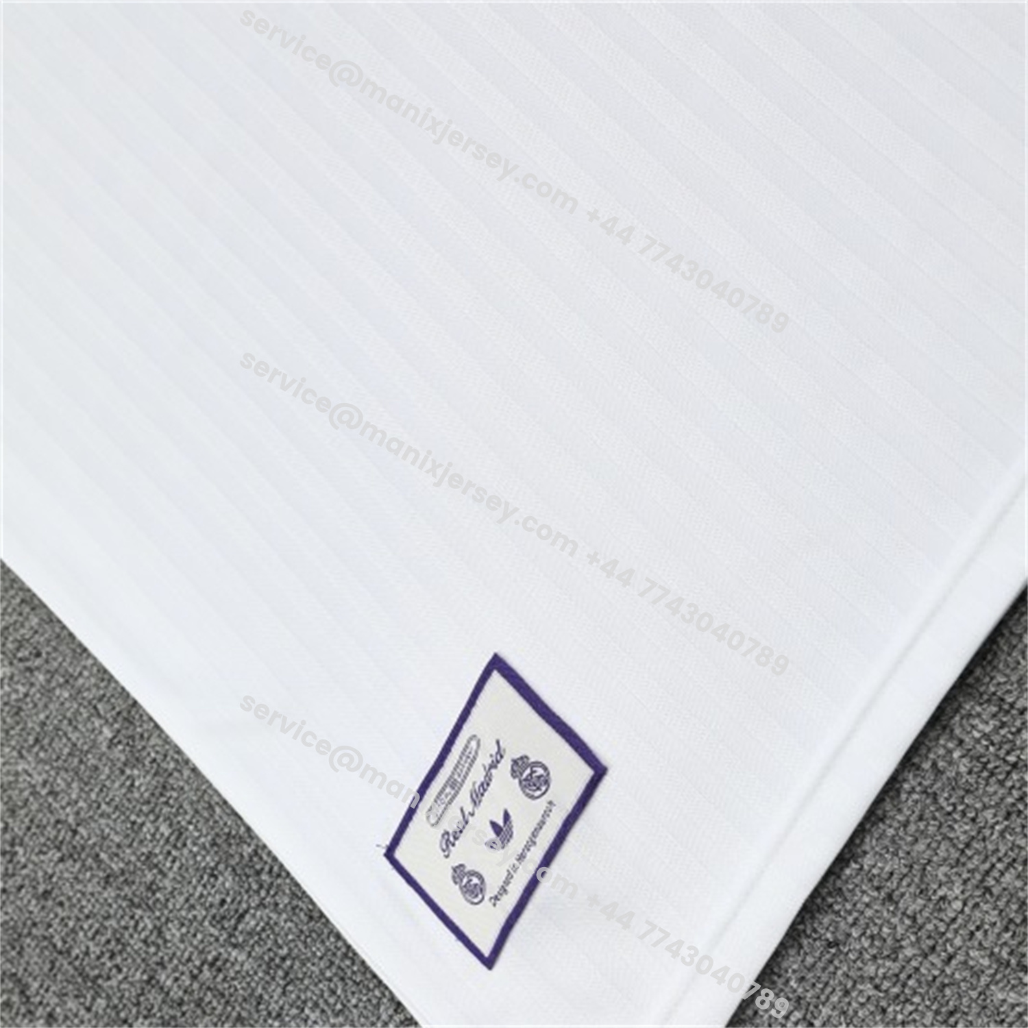 ManixJersey.com | Real Madrid 25-26 Vest Training Set - Pure White Vest & Purple Shorts -Customize Name, Number and Patch | Worldwide Shipping