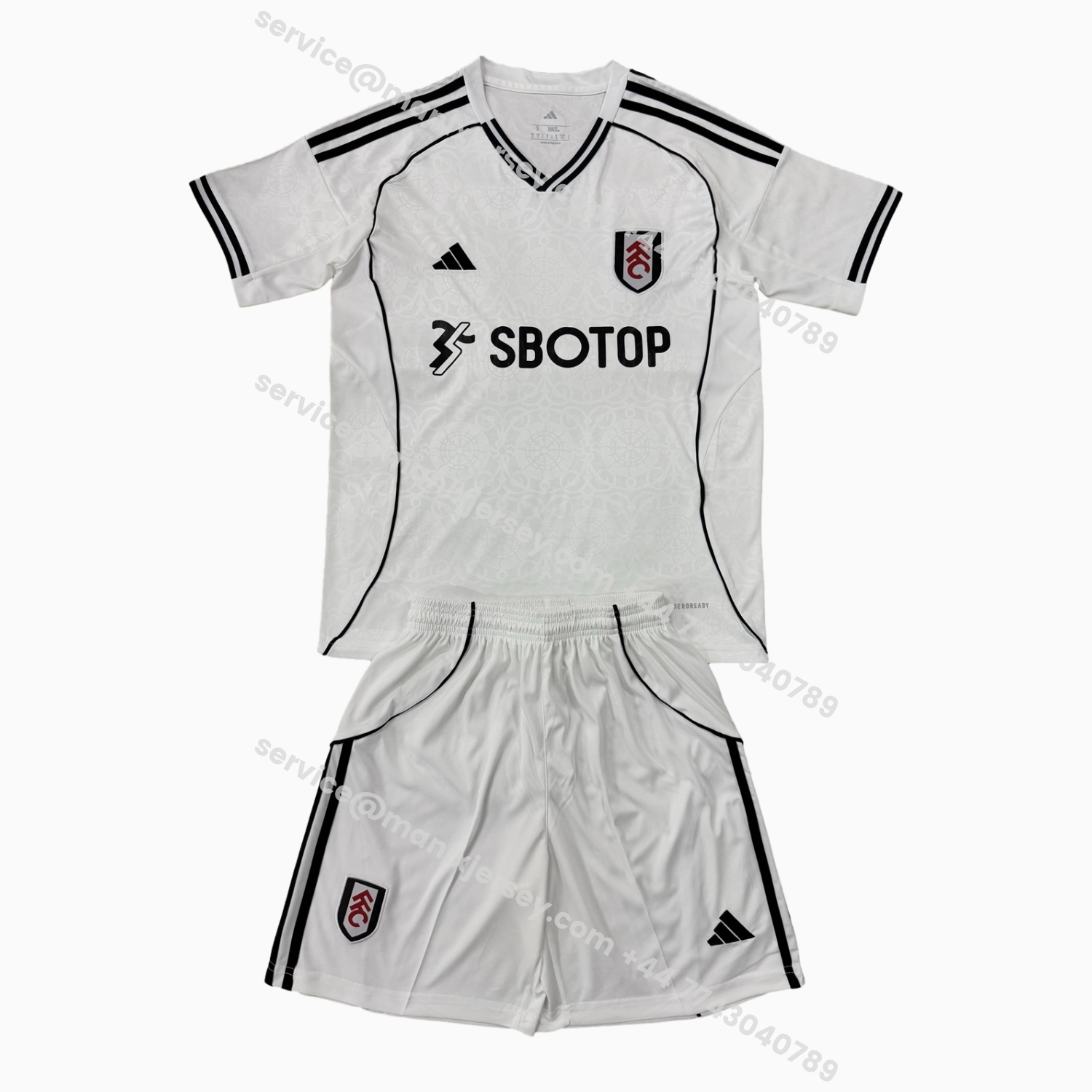 ManixJersey.com | Fulham 25-26 Home Men's Adult Jersey Set - Fans Version -Customize Name, Number and Patch | Worldwide Shipping