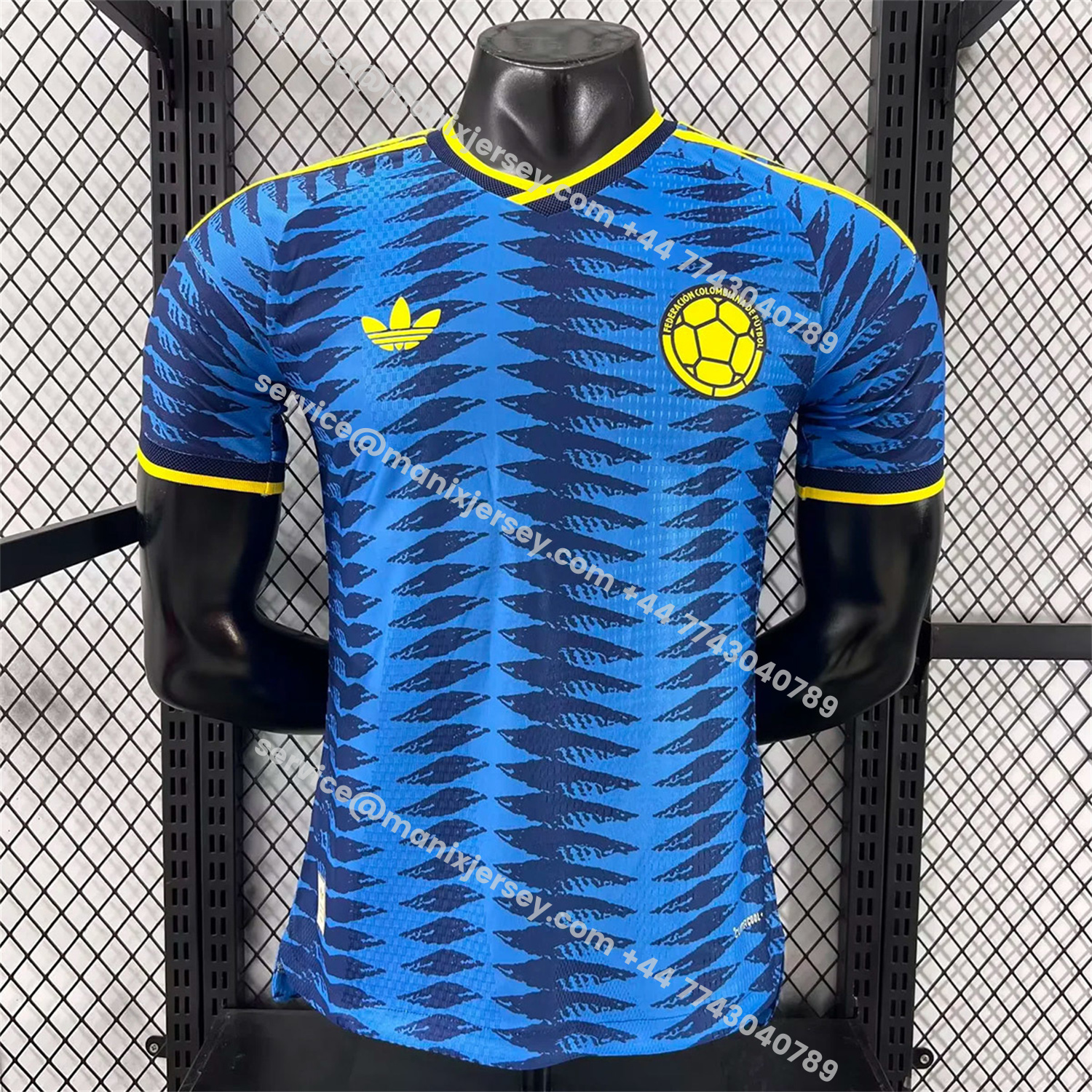 ManixJersey.com | Colombia 2026 Away Blue Jersey - Player Version -Customize Name, Number and Patch | Worldwide Shipping