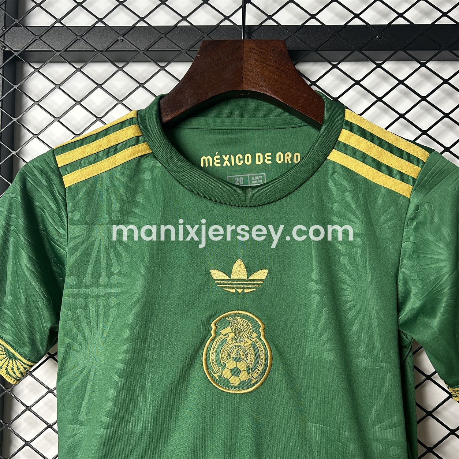 ManixJersey.com | Mexico 2025 Gold Cup Green Kids Kit -Customize Name, Number and Patch | Worldwide Shipping
