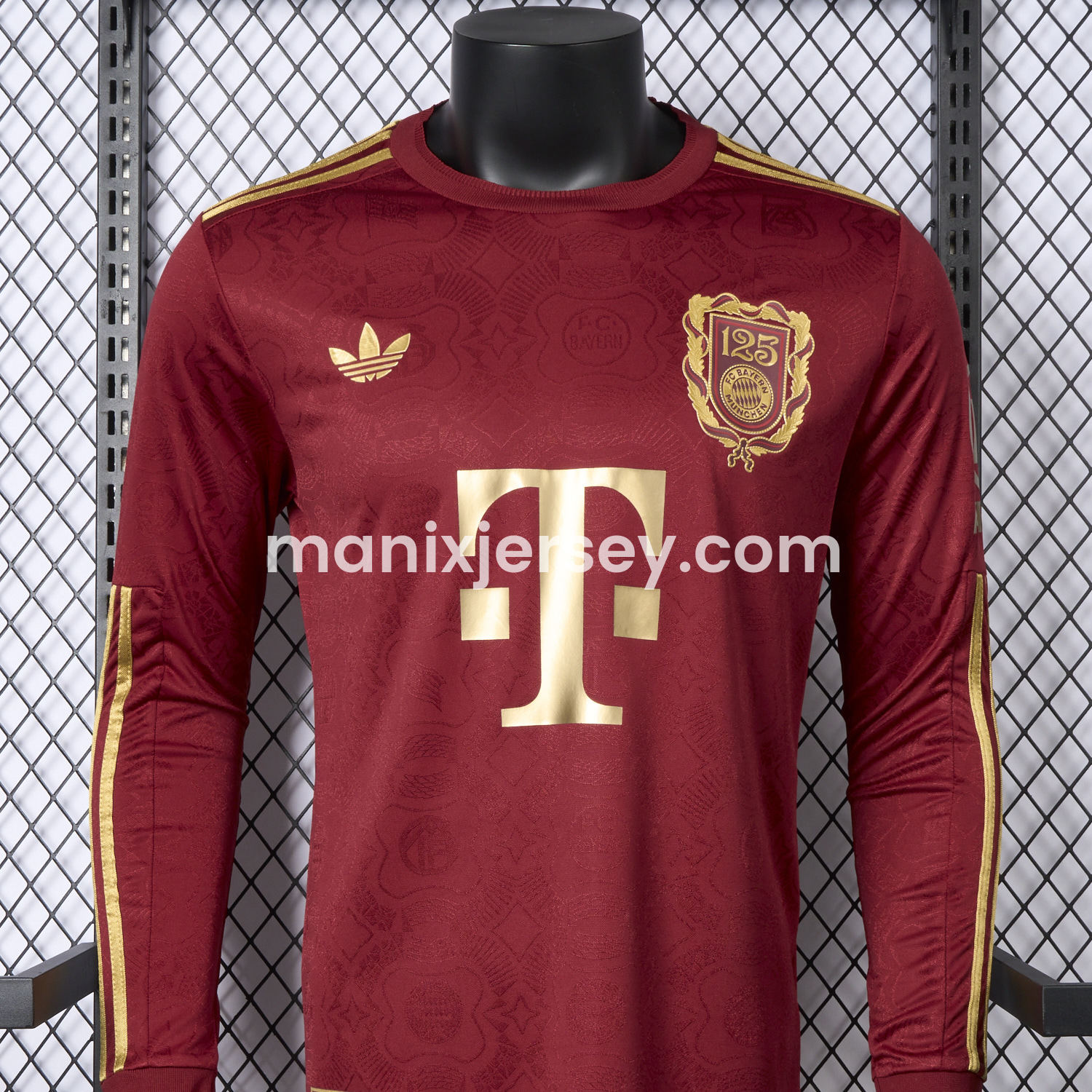 ManixJersey.com | Bayern Munich 2025 125th Anniversary Long Sleeves Jersey - Player Version -Customize Name, Number and Patch | Worldwide Shipping