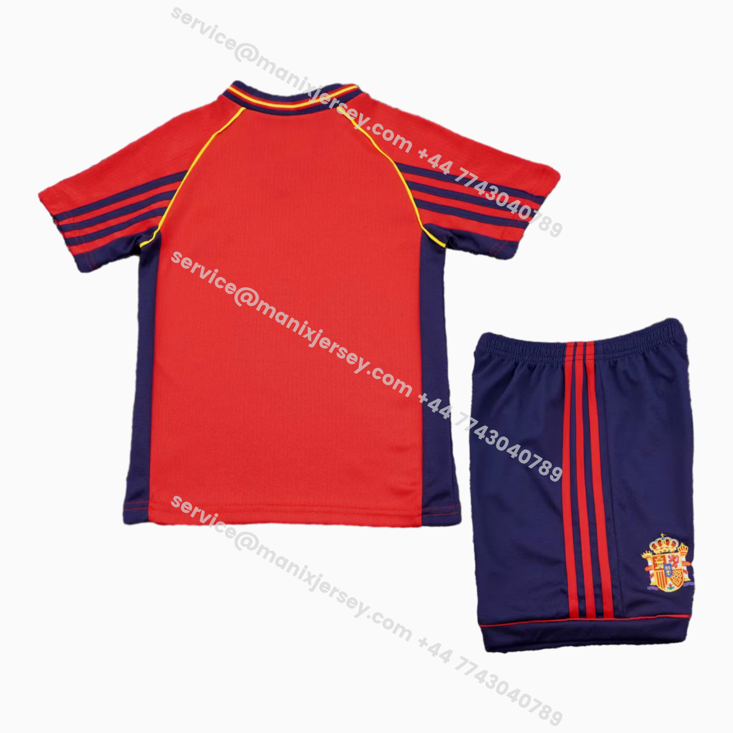 ManixJersey.com | Retro Spain 1998-99 Home Kids Kit -Customize Name, Number and Patch | Worldwide Shipping